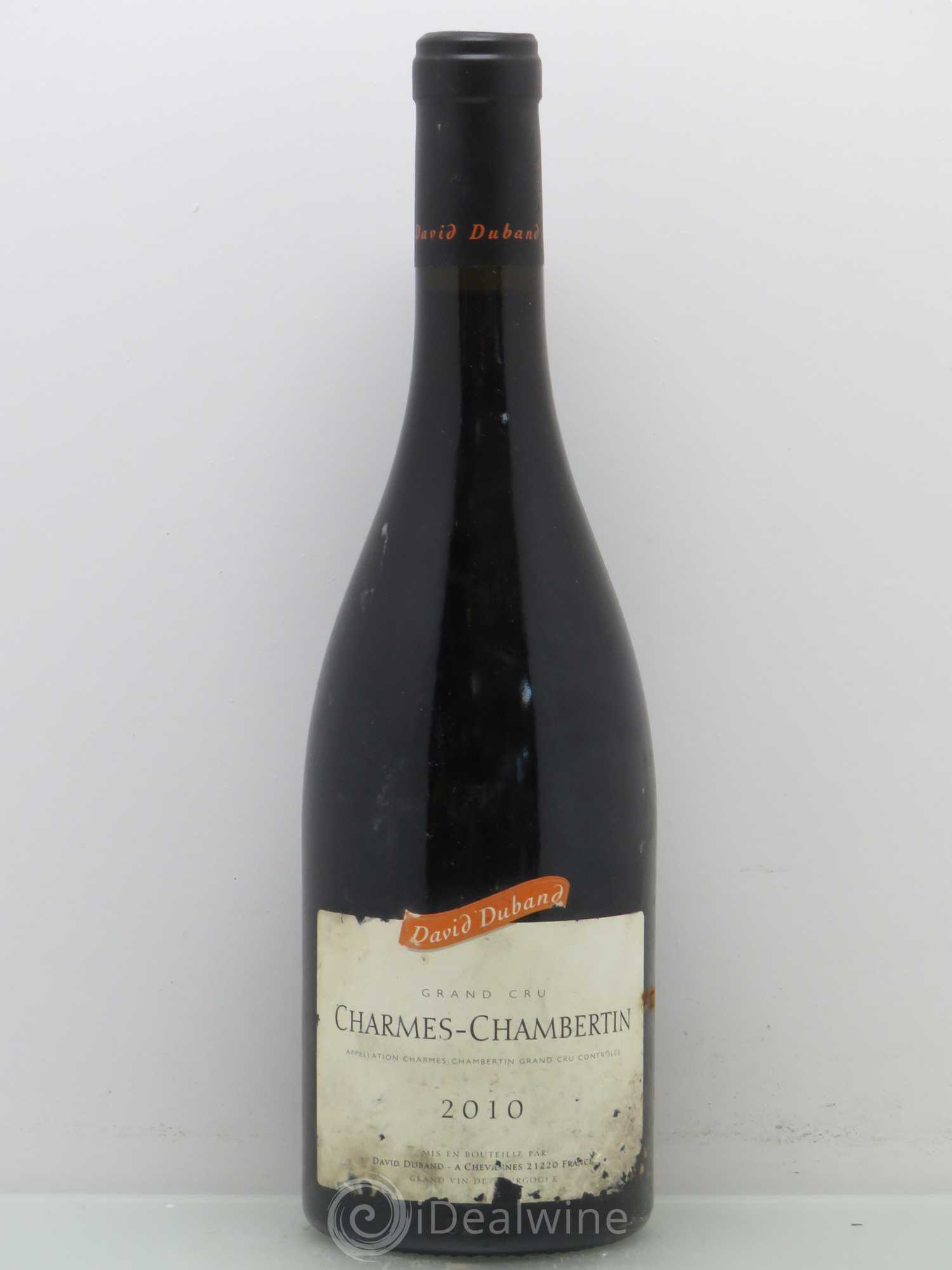 Charmes-Chambertin Grand Cru David Duband (Domaine) 2010 - Lot de 1 bouteille - 0