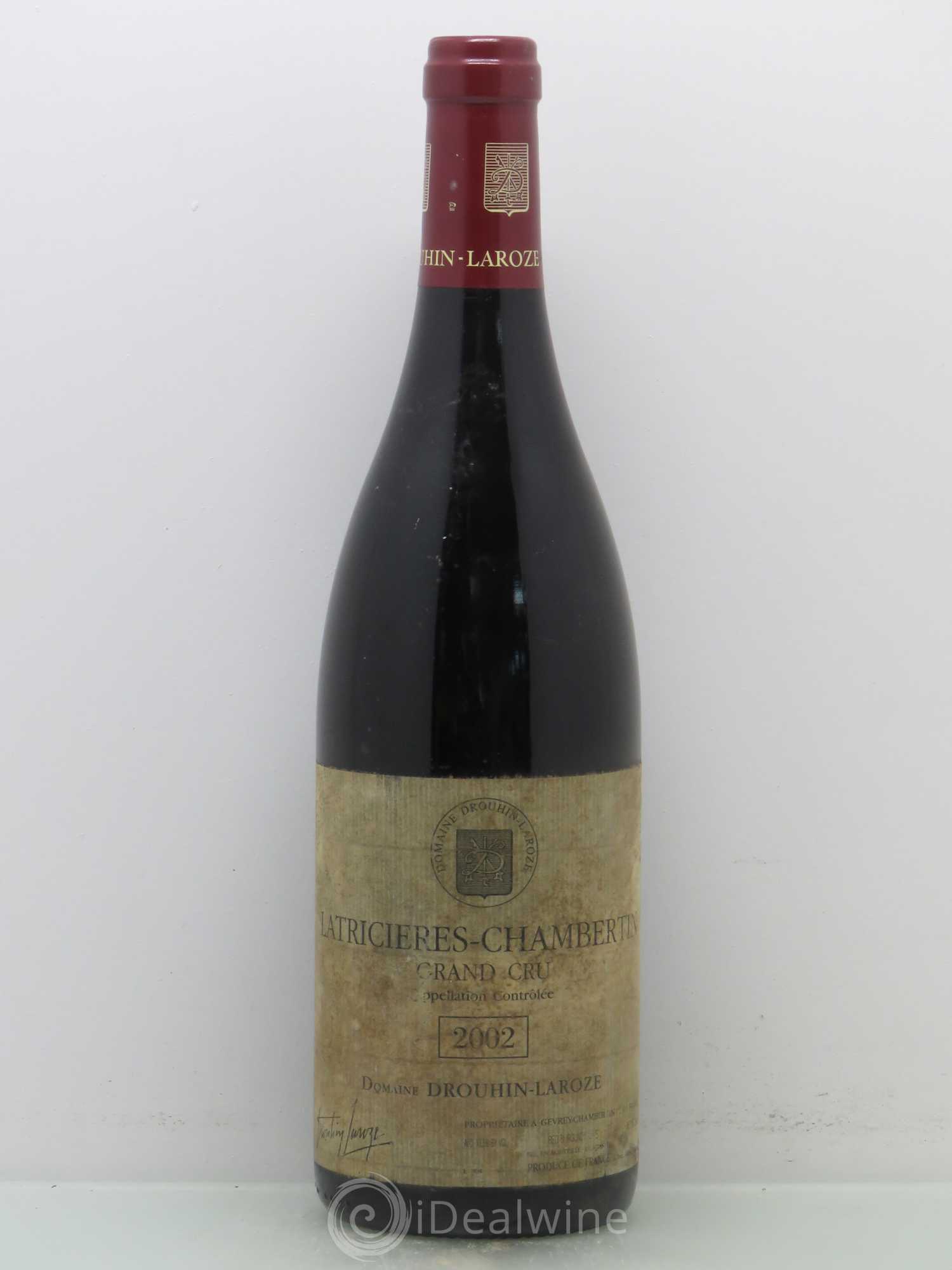 Latricières-Chambertin Grand Cru Domaine Drouhin-Laroze 2002 - Lot de 1 bouteille - 0