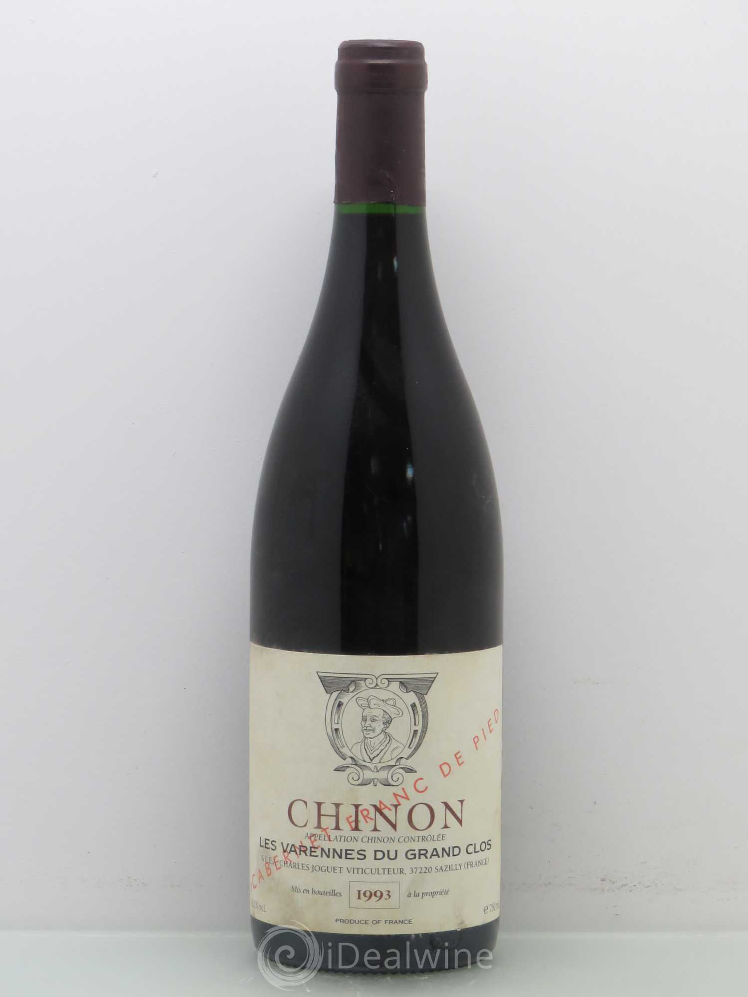 Chinon Varenne du grand Clos Joguet Franc De Pied 1993 - Posten von 1 Flasche - 0