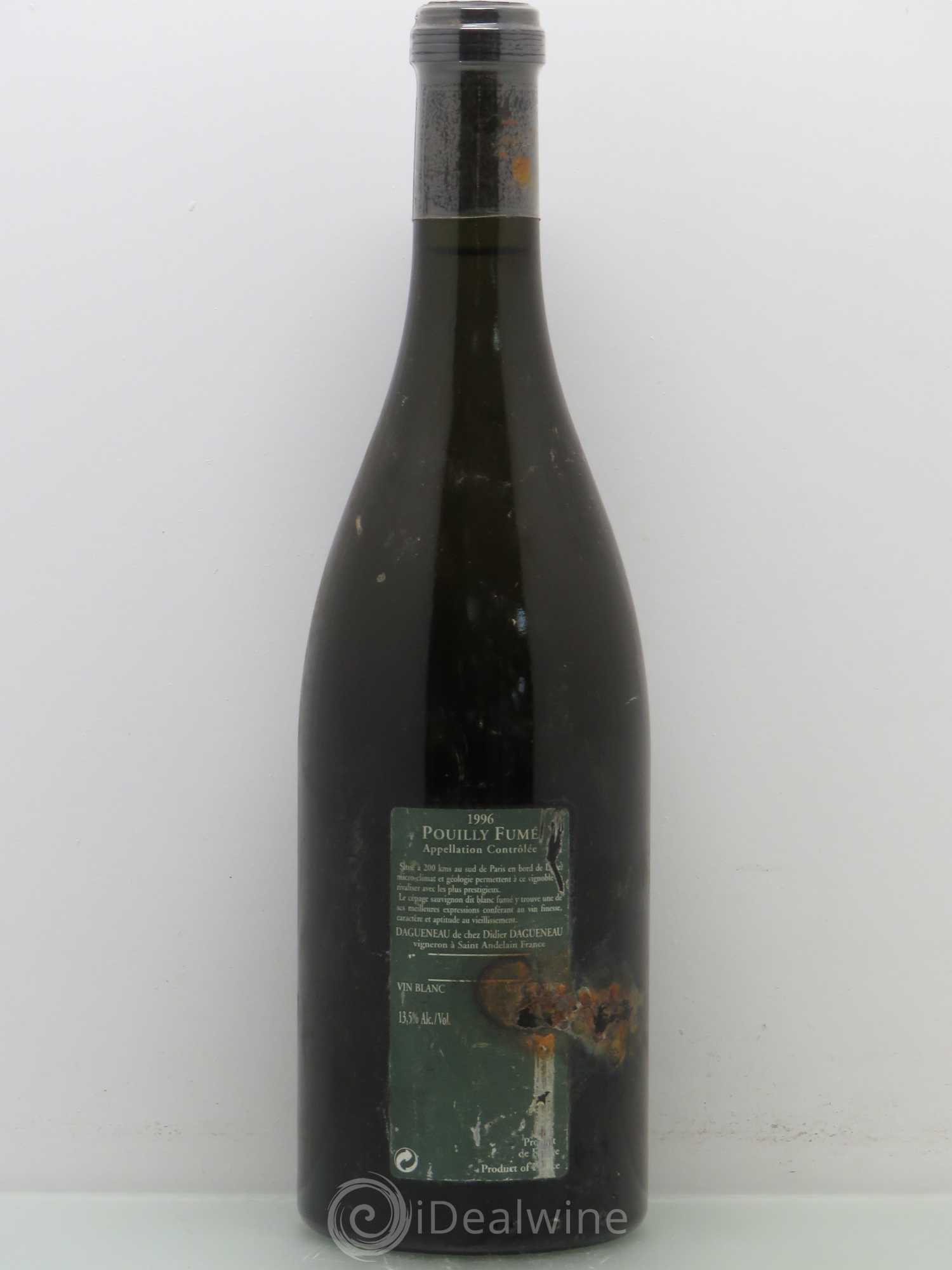 Vin de France (anciennement Pouilly-Fumé) Silex Dagueneau (Domaine Didier - Louis-Benjamin) 1996 - Lot de 1 bouteille - 1