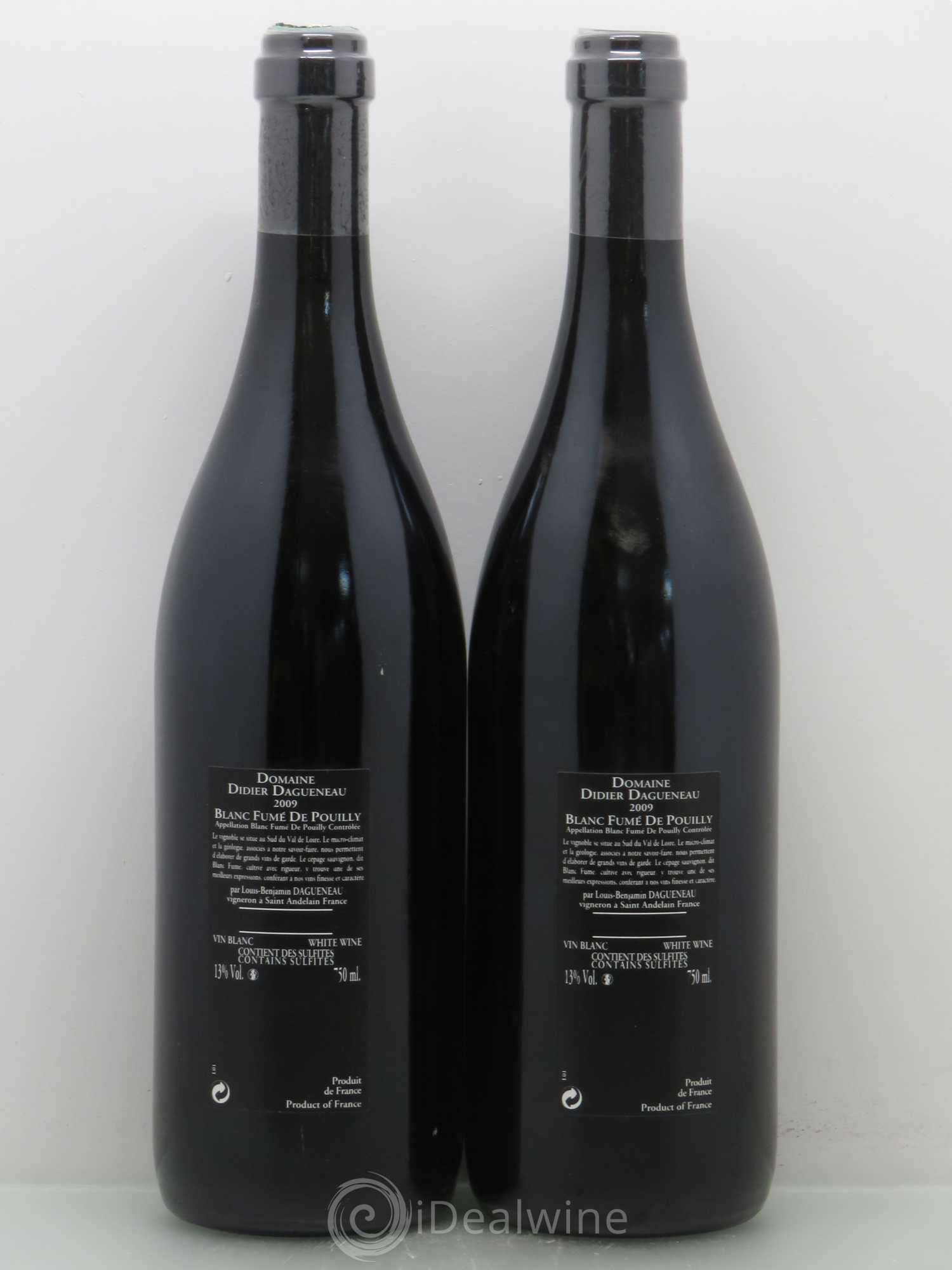 Vin de France (anciennement Pouilly-Fumé) Silex Dagueneau (Domaine Didier - Louis-Benjamin) 2009 - Lot de 2 bouteilles - 1