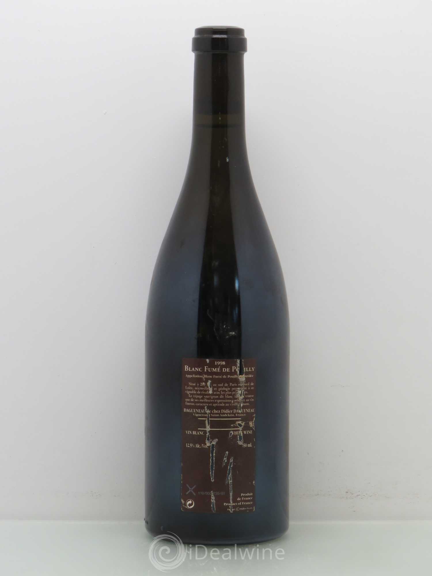 Vin de France (anciennement Pouilly-Fumé) Pur Sang Dagueneau (Domaine Didier - Louis-Benjamin) 1998 - Lot de 1 bouteille - 1