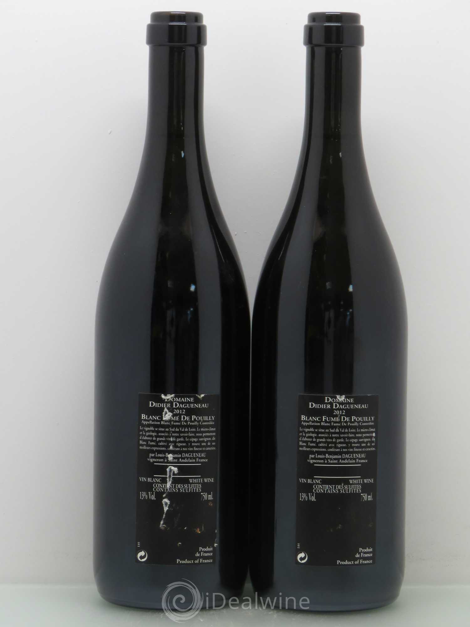 Vin de France (anciennement Pouilly-Fumé) Silex Dagueneau (Domaine Didier - Louis-Benjamin) 2012 - Lot de 2 bouteilles - 1