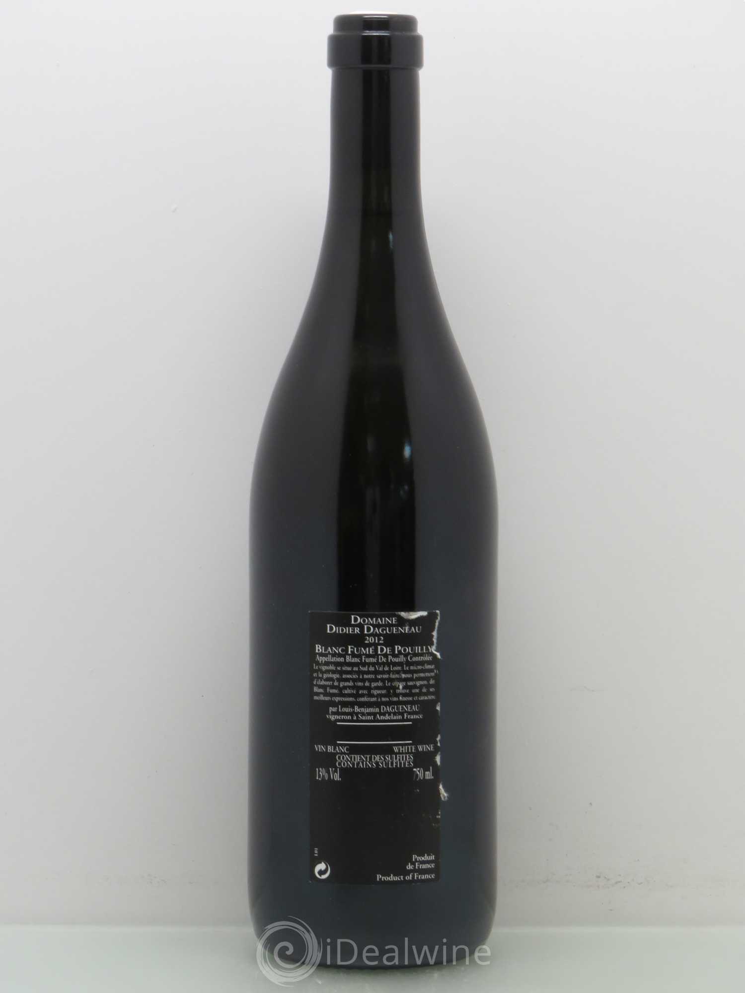 Vin de France (anciennement Pouilly-Fumé) Silex Dagueneau (Domaine Didier - Louis-Benjamin) 2012 - Lot de 1 bouteille - 1