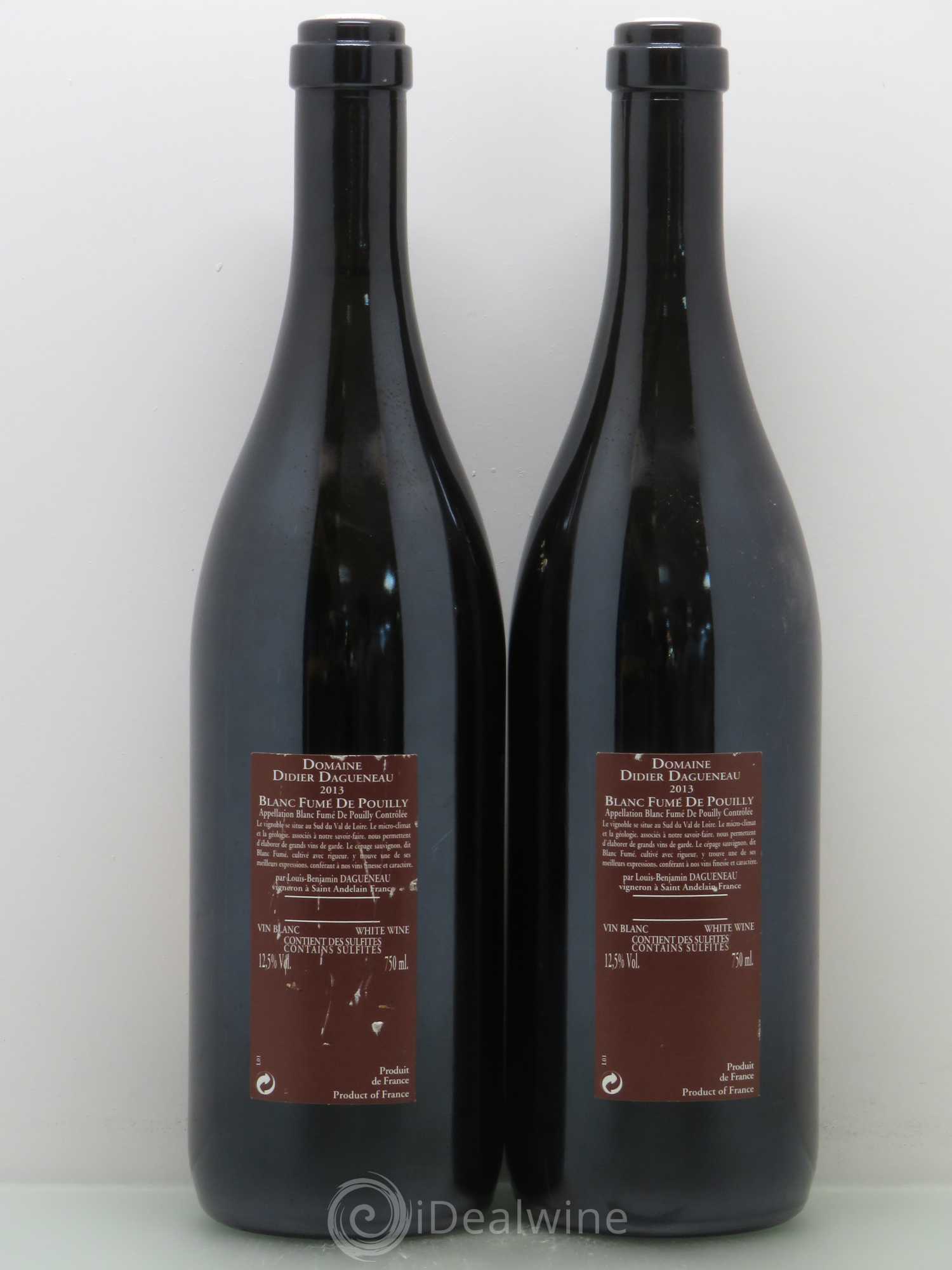 Vin de France (anciennement Pouilly-Fumé) Pur Sang Dagueneau (Domaine Didier - Louis-Benjamin) 2013 - Lot de 2 bouteilles - 1