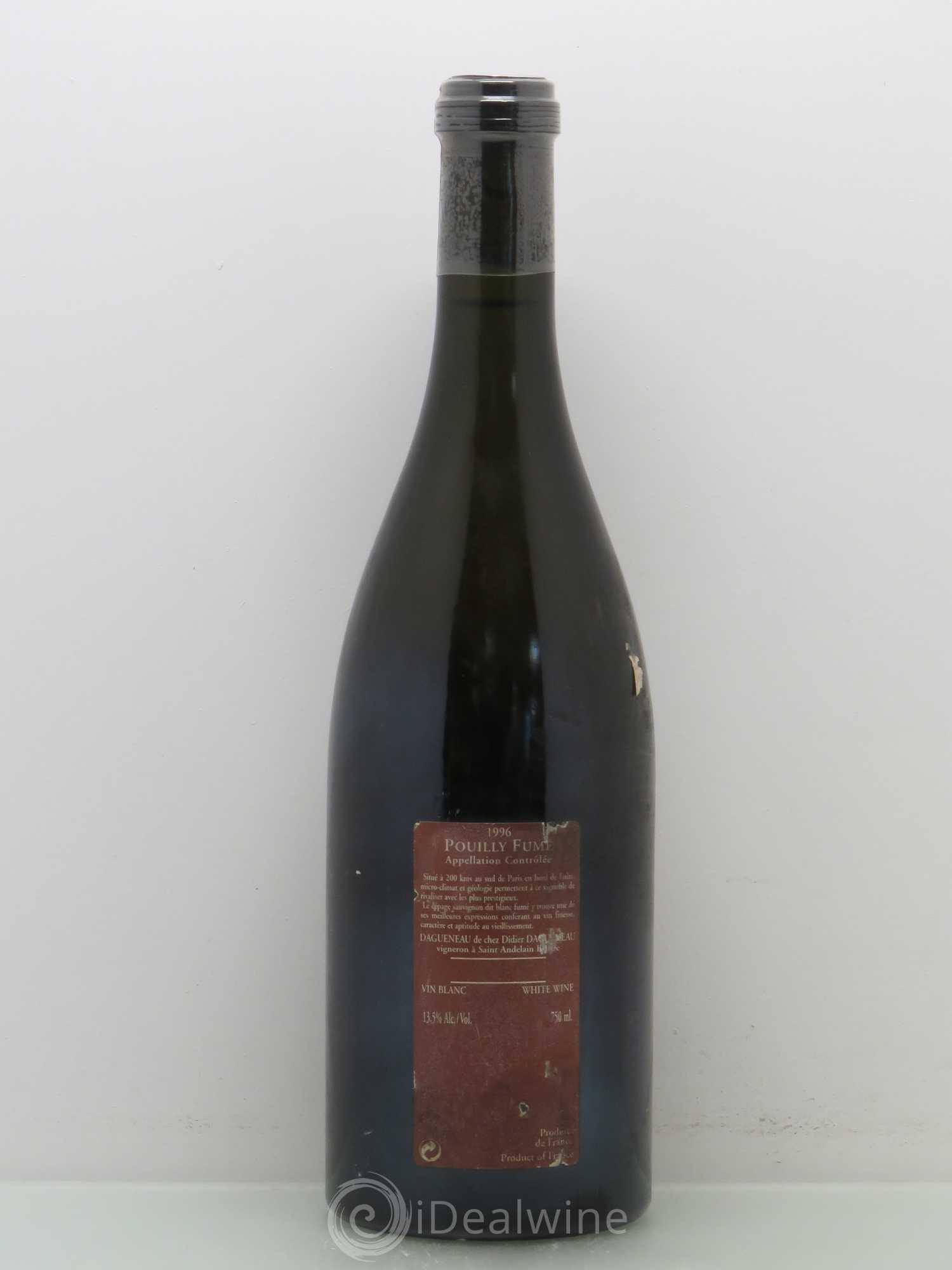 Vin de France (anciennement Pouilly-Fumé) Pur Sang Dagueneau (Domaine Didier - Louis-Benjamin) 1996 - Lot de 1 bouteille - 1