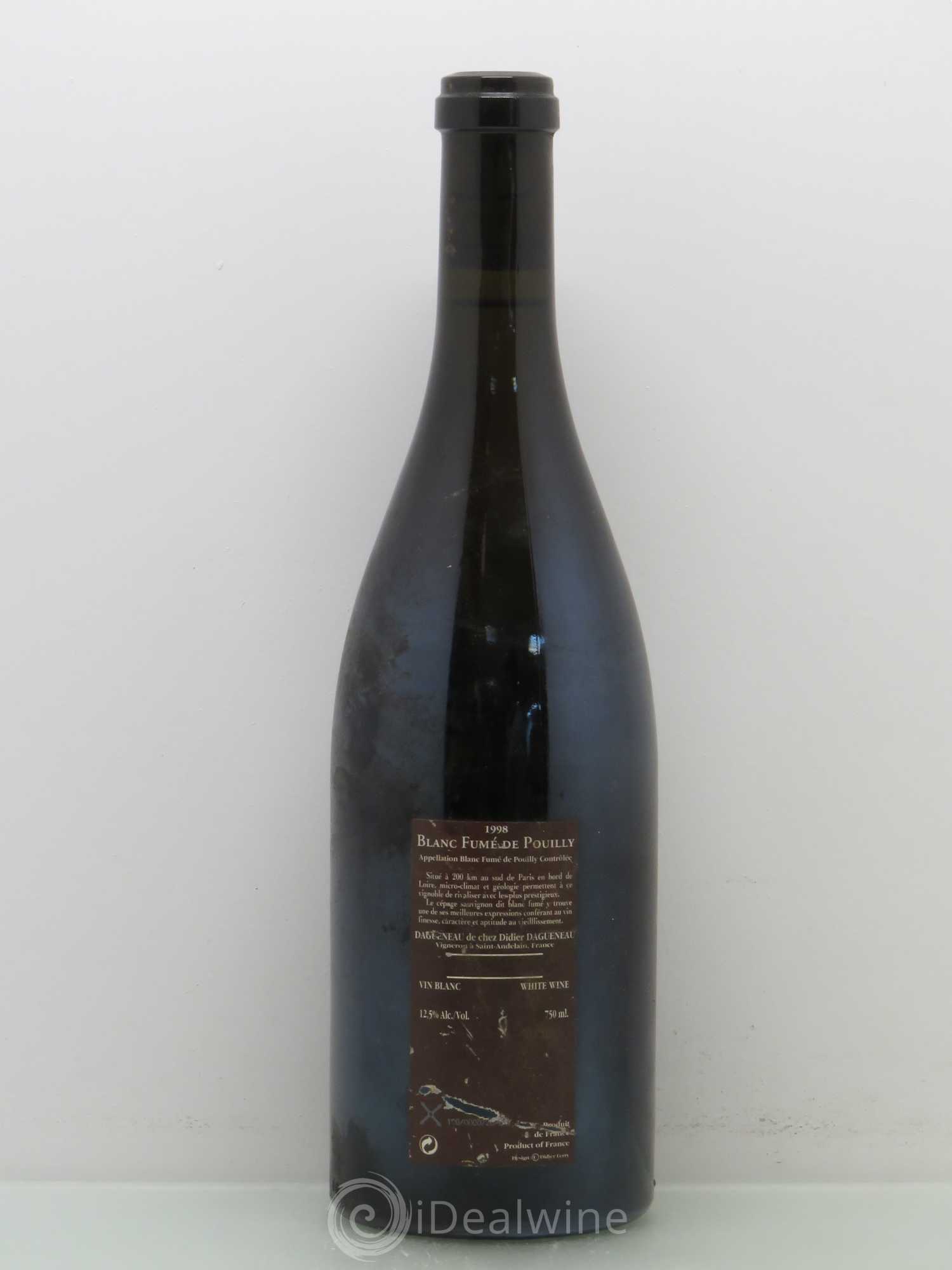 Vin de France (anciennement Pouilly-Fumé) Pur Sang Dagueneau (Domaine Didier - Louis-Benjamin) 1998 - Lot de 1 bouteille - 1