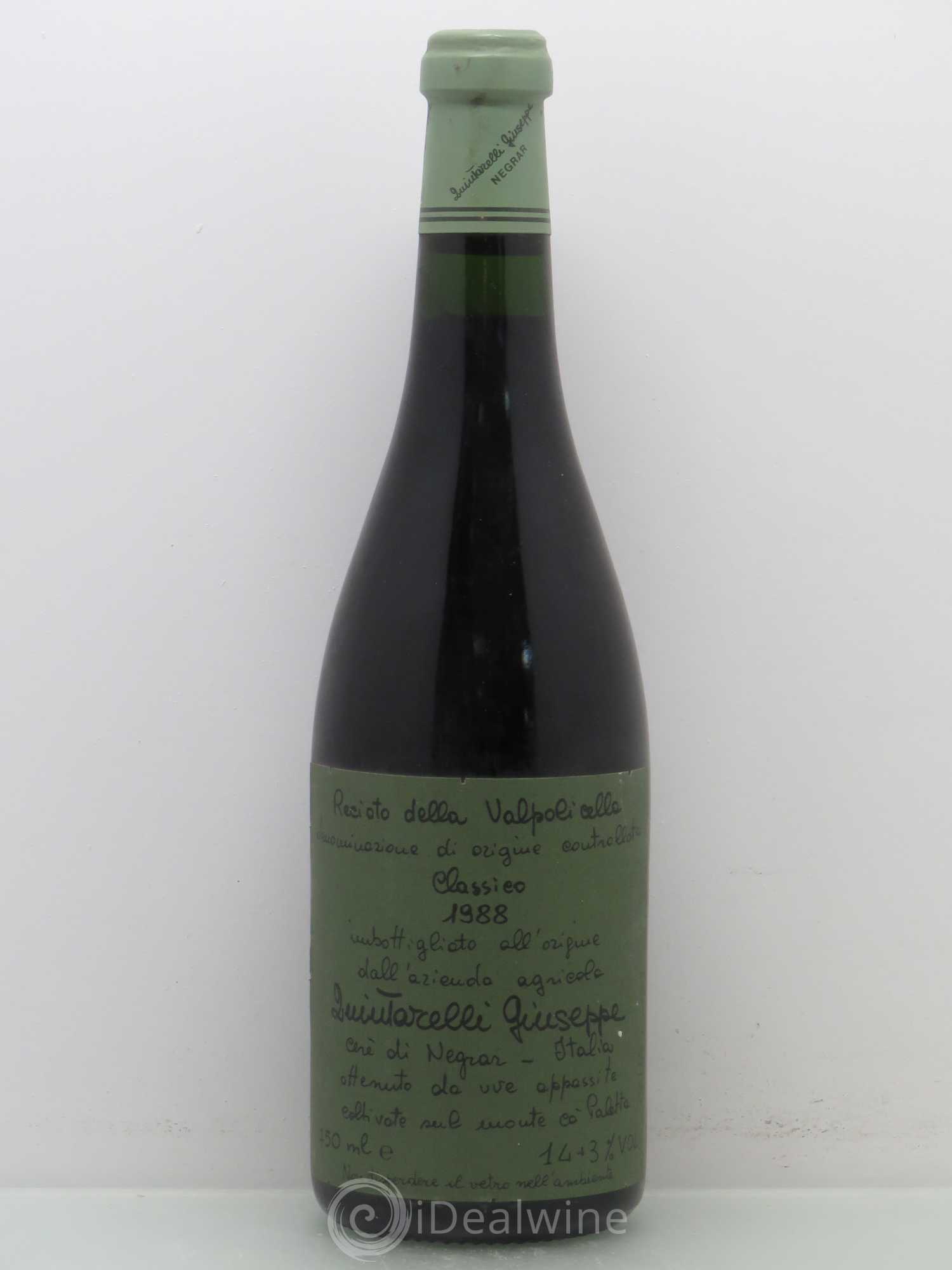 Italie Recioto della Valpolicella Quintarelli 1988 - Posten von 1 Flasche - 0