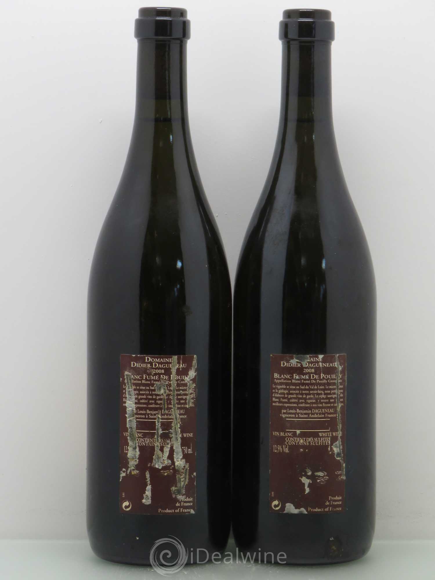 Vin de France (anciennement Pouilly-Fumé) Pur Sang Dagueneau (Domaine Didier - Louis-Benjamin) 2008 - Lot de 2 bouteilles - 1