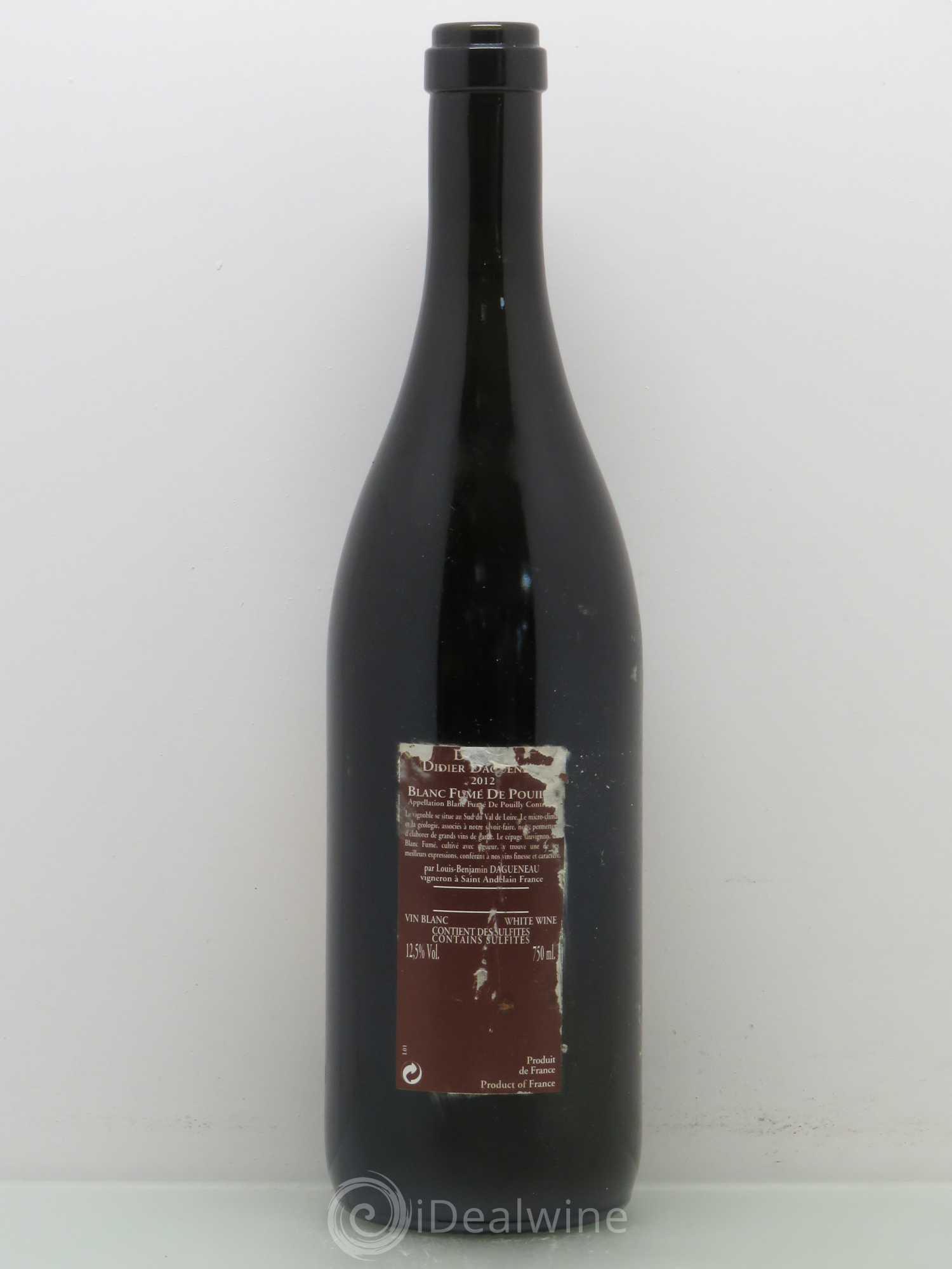 Vin de France (anciennement Pouilly-Fumé) Pur Sang Dagueneau (Domaine Didier - Louis-Benjamin) 2012 - Lot de 1 bouteille - 1