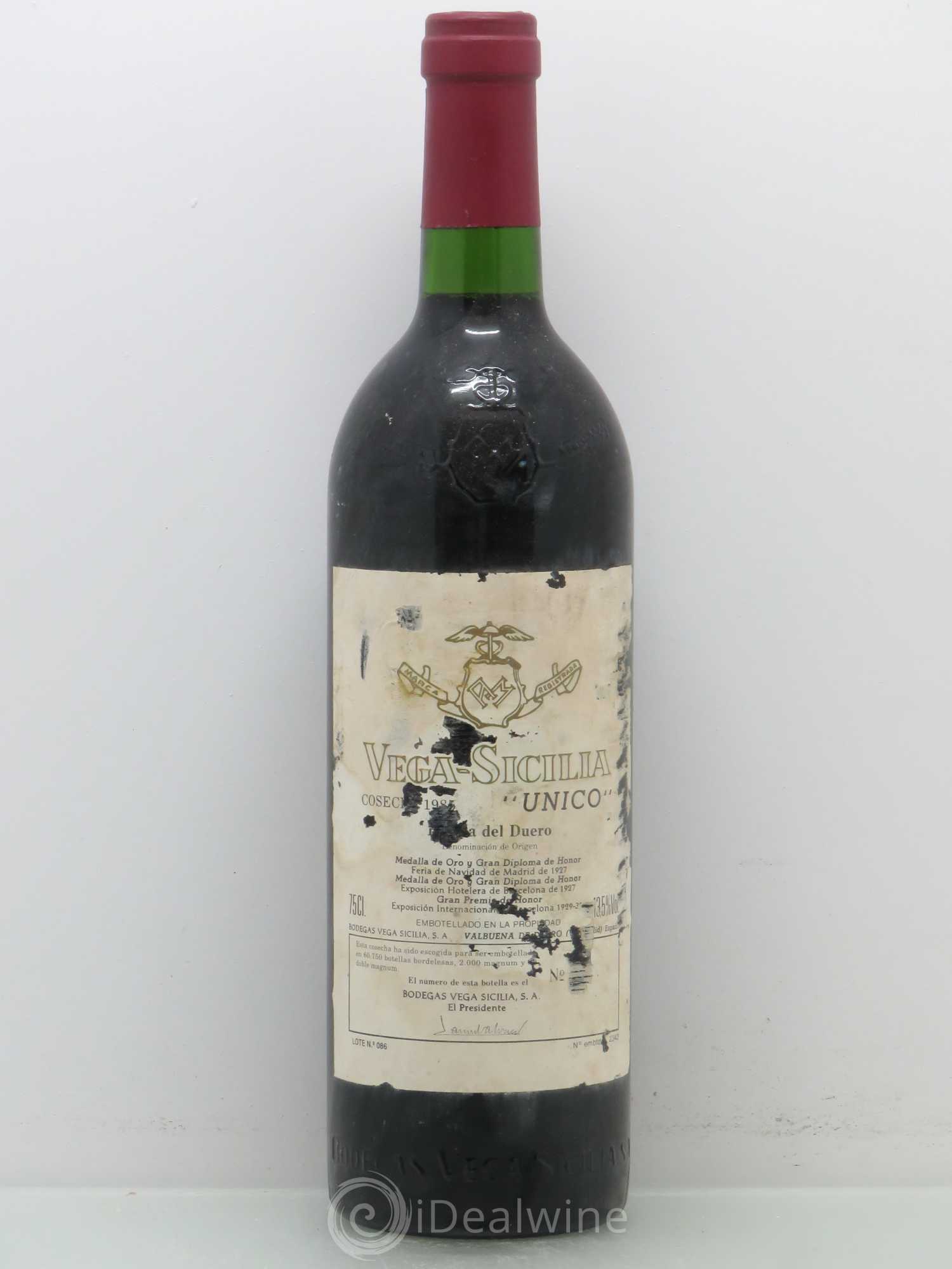 Ribera Del Duero DO Vega Sicilia Unico Famille Alvarez 1985 - Lot de 1 bouteille - 0