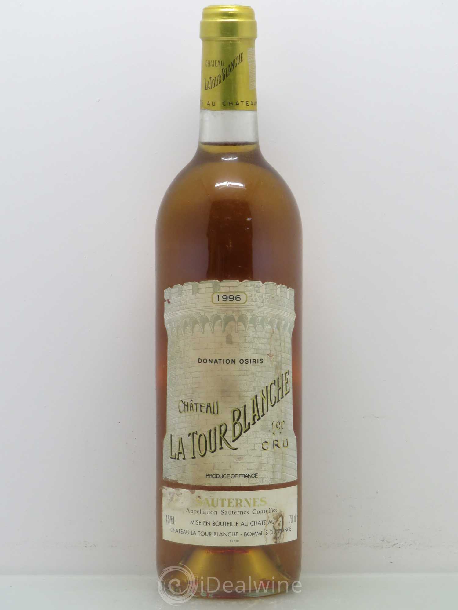 Château la Tour Blanche 1er Grand Cru Classé 1996 - Lotto di 1 bottiglia - 0