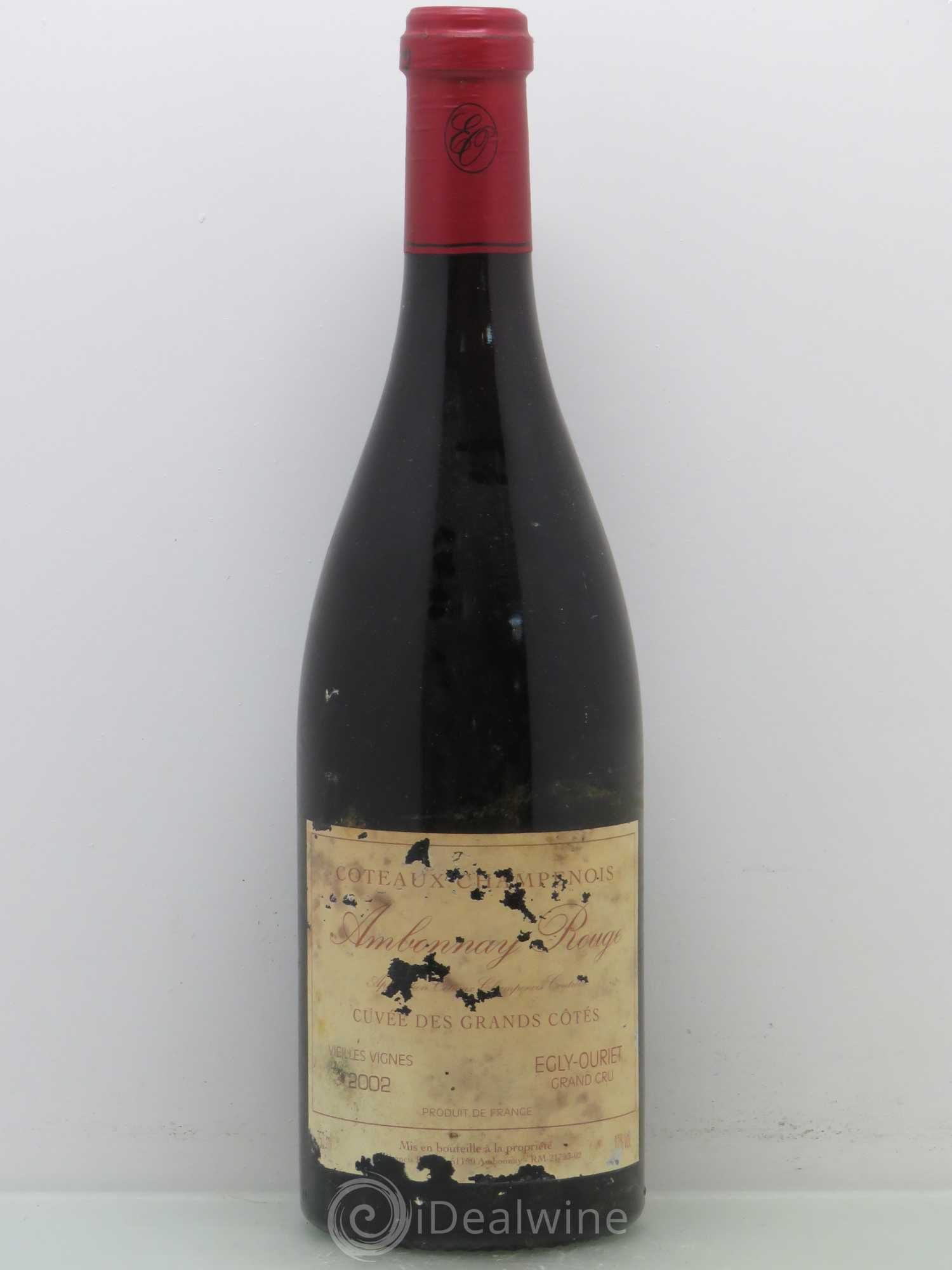 Ambonnay Cuvée des Grands Côtés VV Grand Cru Egly-Ouriet 2002 - Lot de 1 bouteille - 0