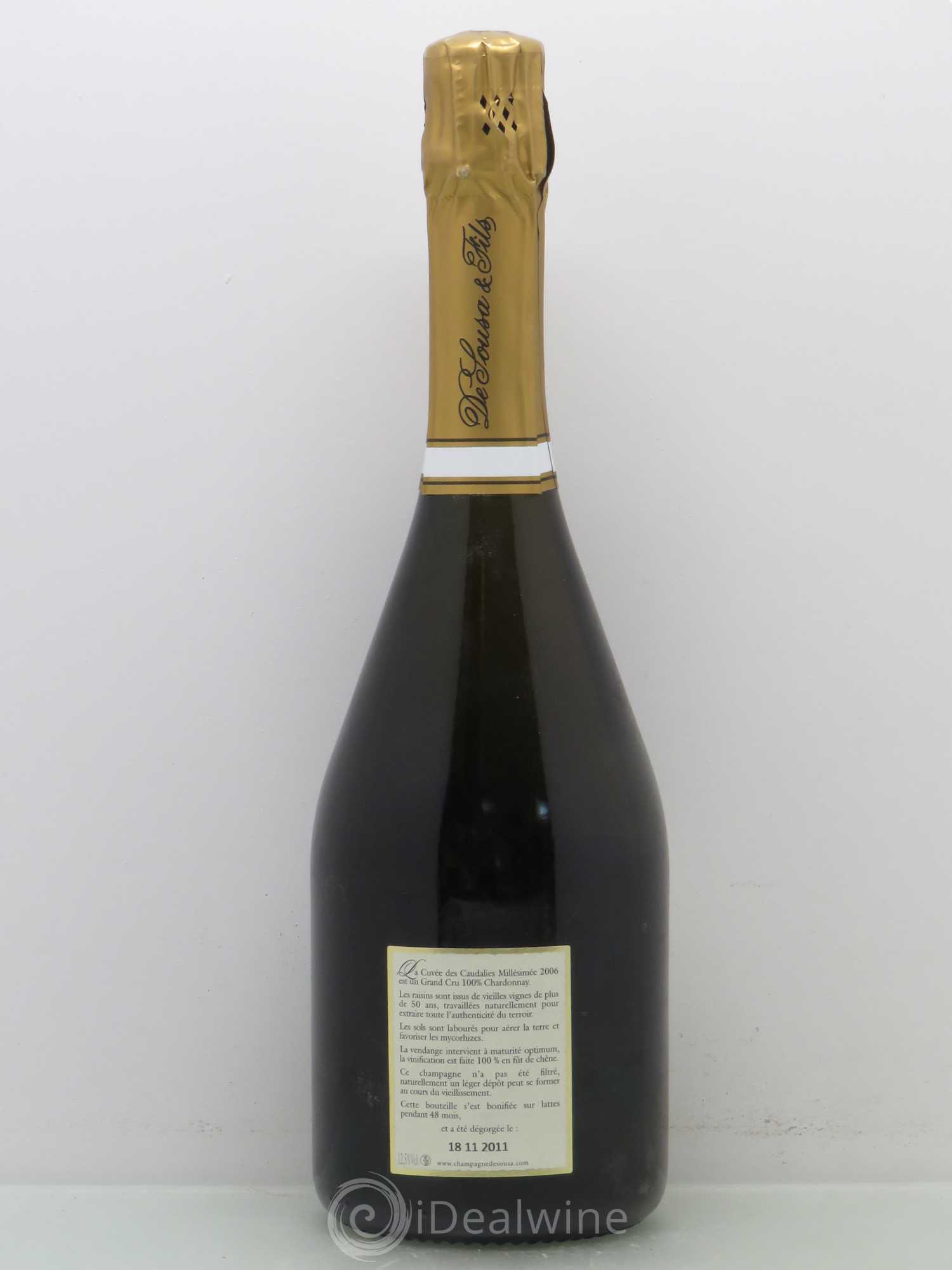 Cuvée des Caudalies Grand Cru Extra-Brut De Sousa 2006 - Lot de 1 bouteille - 1