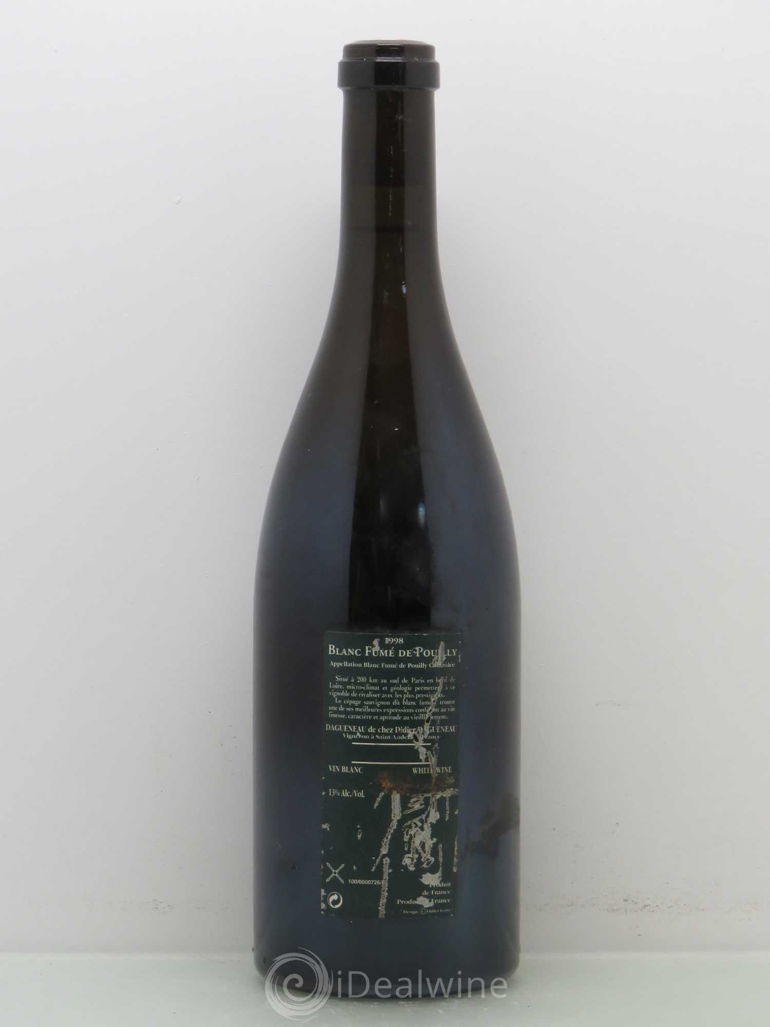 Vin de France (anciennement Pouilly-Fumé) Silex Dagueneau (Domaine Didier - Louis-Benjamin) 1998 - Lot de 1 bouteille - 1