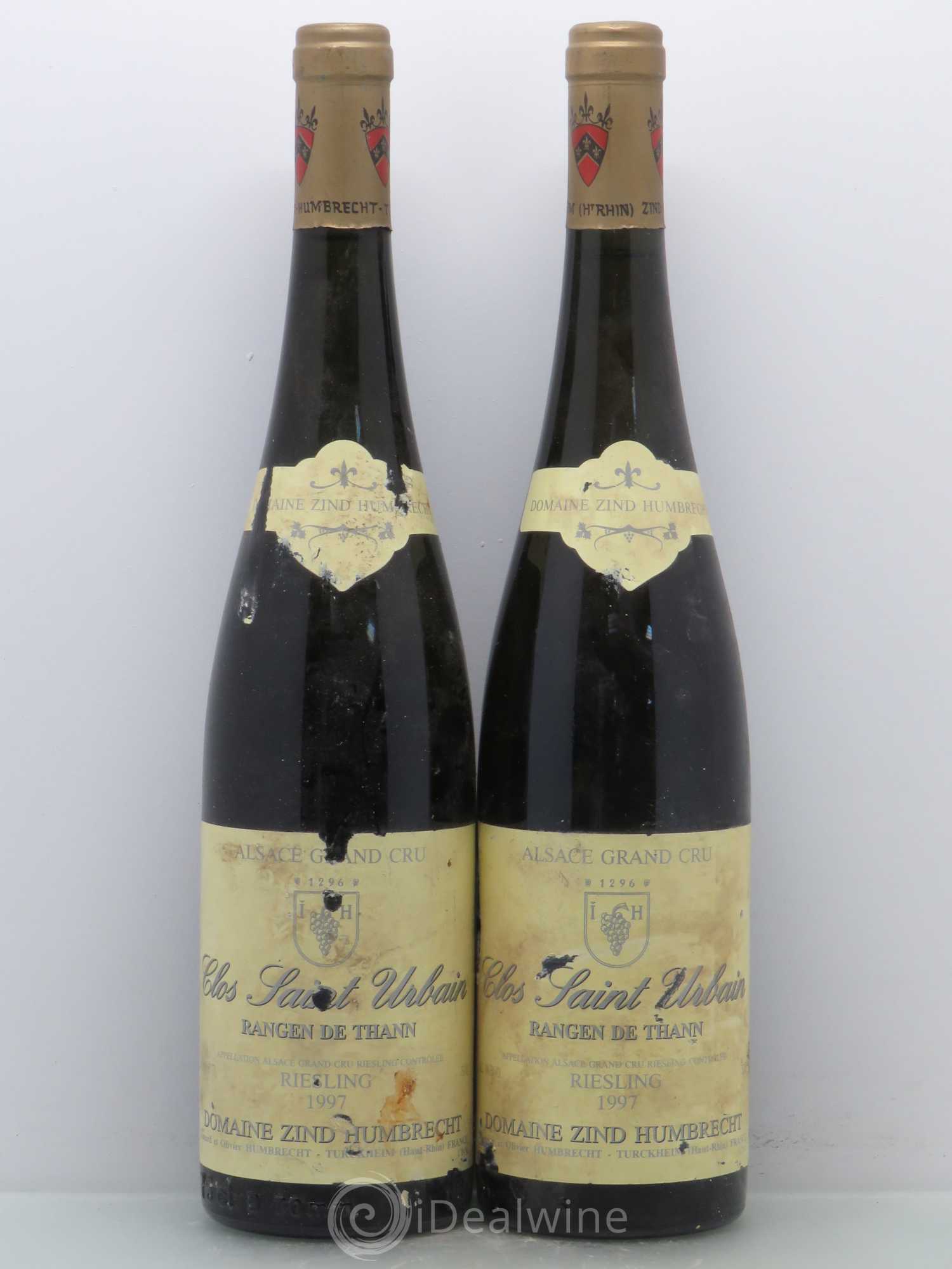 Alsace Riesling Grand Cru Rangen de Thann Clos Saint Urbain Zind-Humbrecht (Domaine) 1997 - Lot de 2 bouteilles - 0