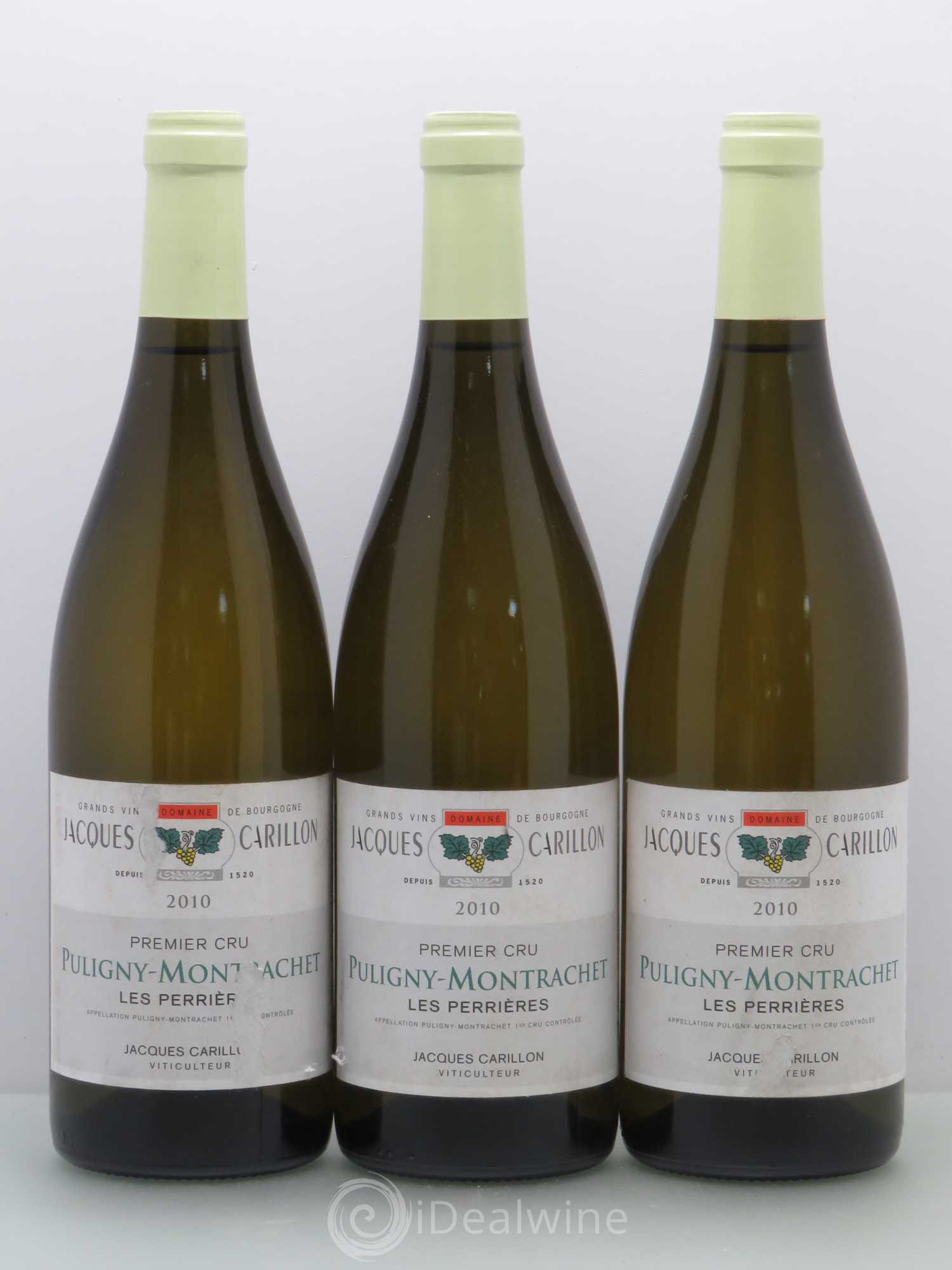 Puligny-Montrachet 1er Cru Les Perrieres Jacques Carillon 2010 - Posten von 3 Flaschen - 0