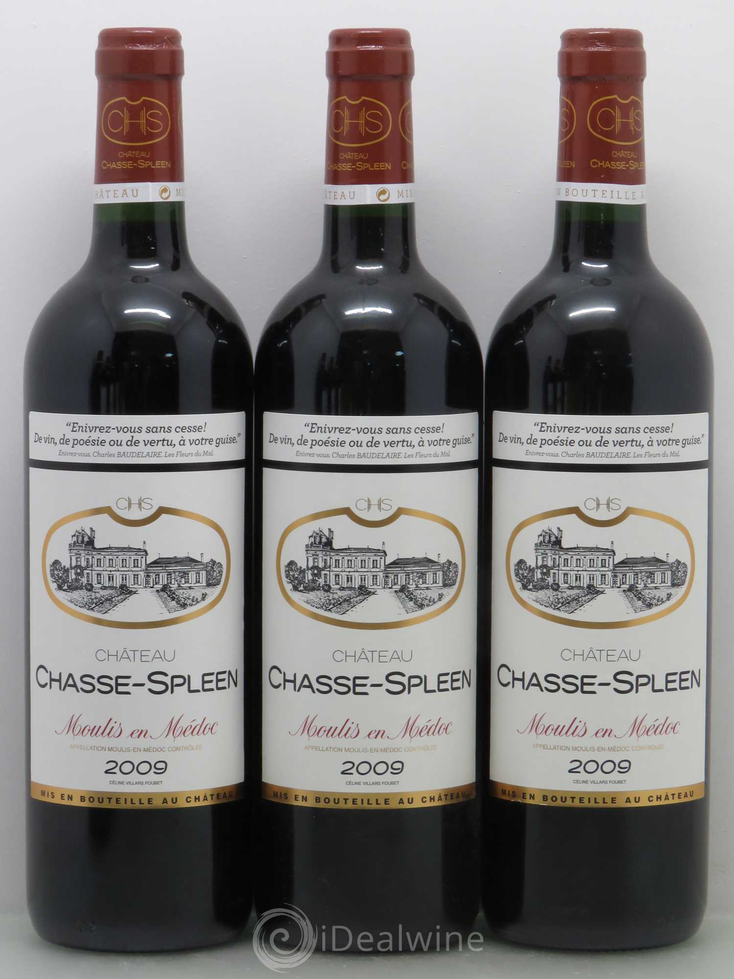 Château Chasse Spleen 2009 - Lot de 6 bouteilles - 1