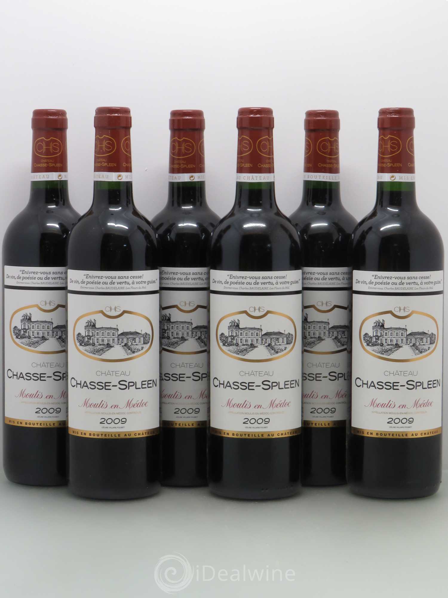 Château Chasse Spleen 2009 - Lot de 6 bouteilles - 0