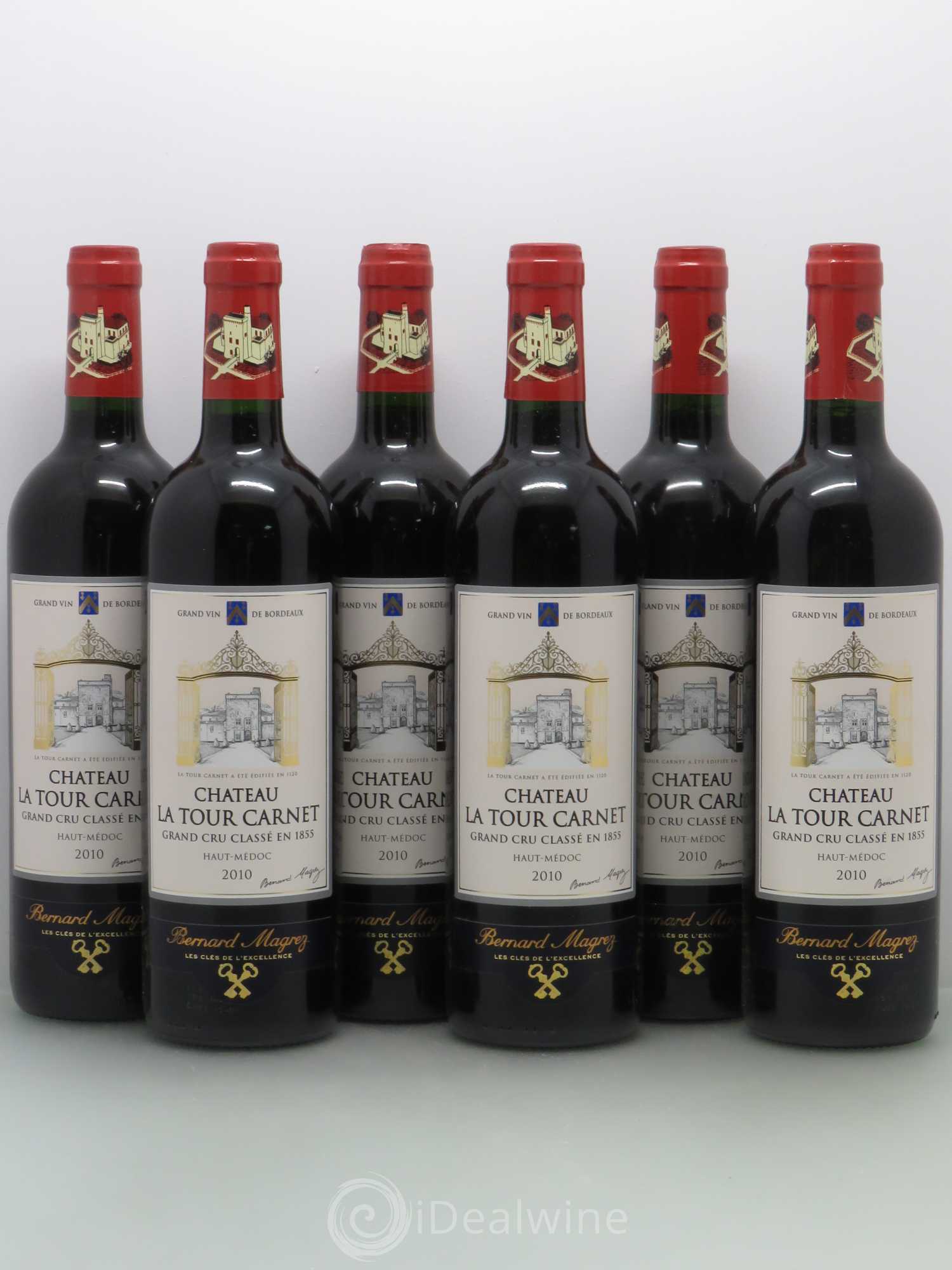Château la Tour Carnet 4ème Grand Cru Classé 2010 - Lot de 6 bouteilles - 0