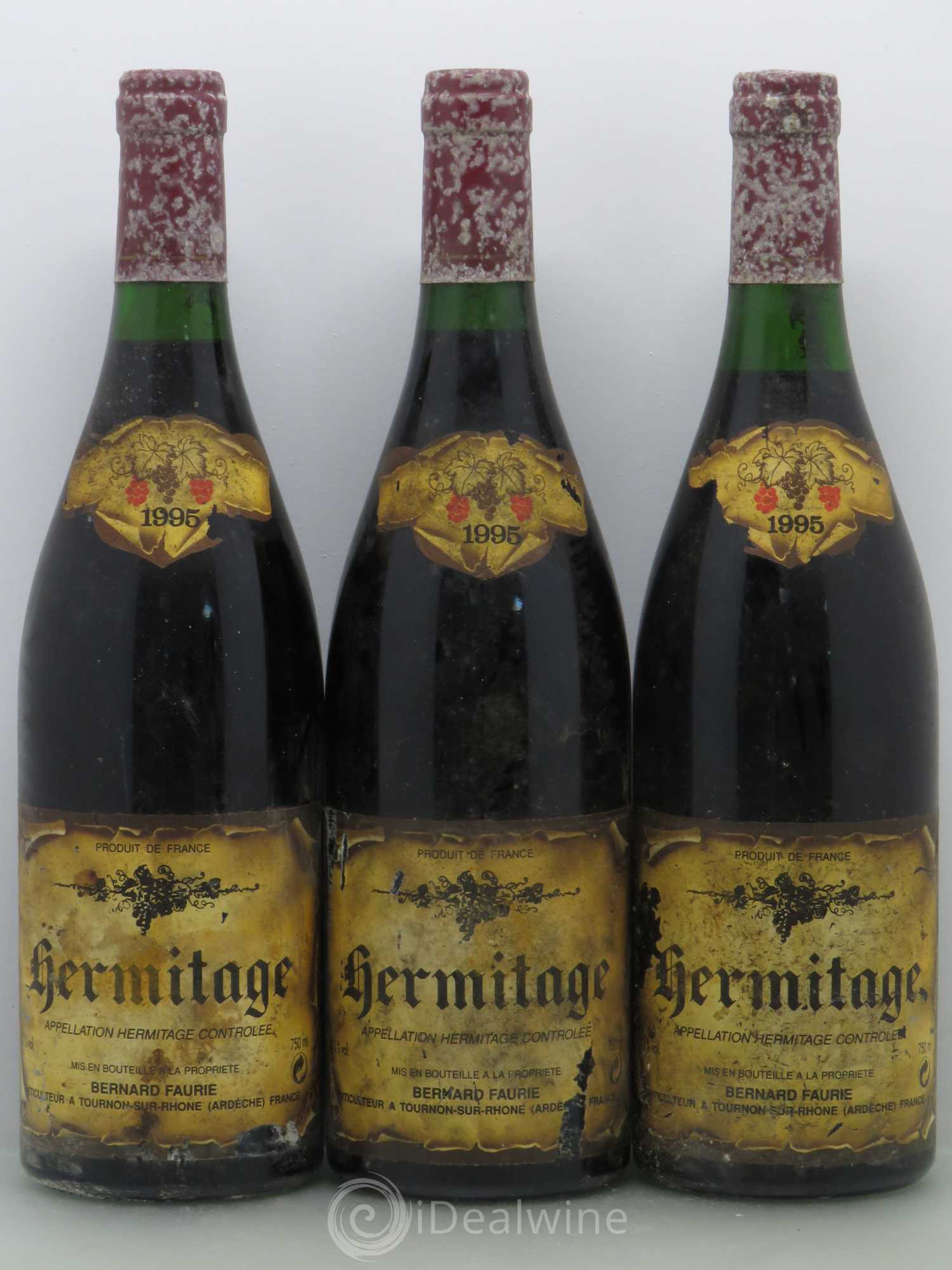 Hermitage Bernard Faurie 1995 - Posten von 3 Flaschen - 0