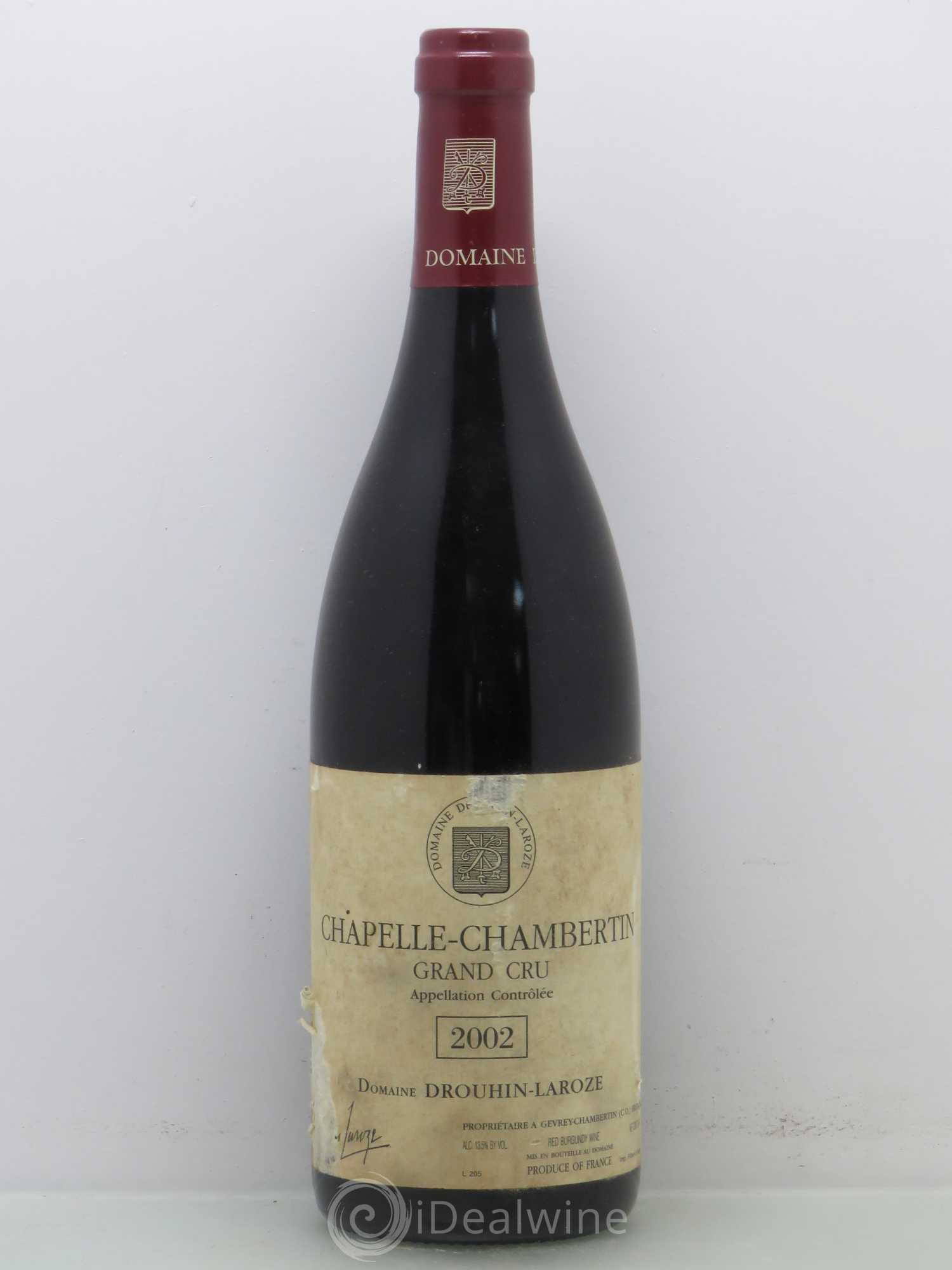 Chapelle-Chambertin Grand Cru Domaine Drouhin-Laroze 2002 - Lot de 1 bouteille - 0