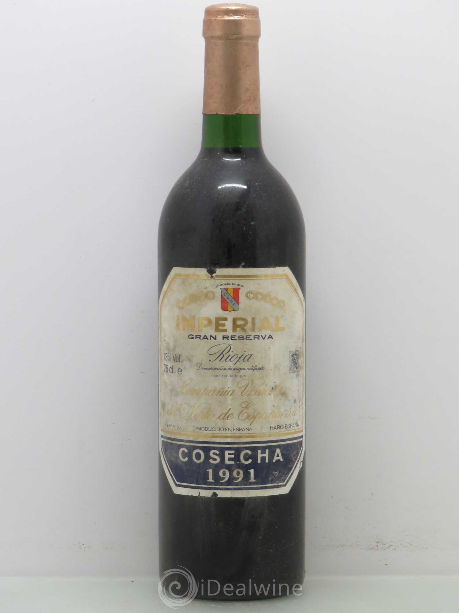 Rioja DOCA Gran Reserva Imperial Compania Vinicola del Norte de Espana 1991 - Posten von 1 Flasche - 0