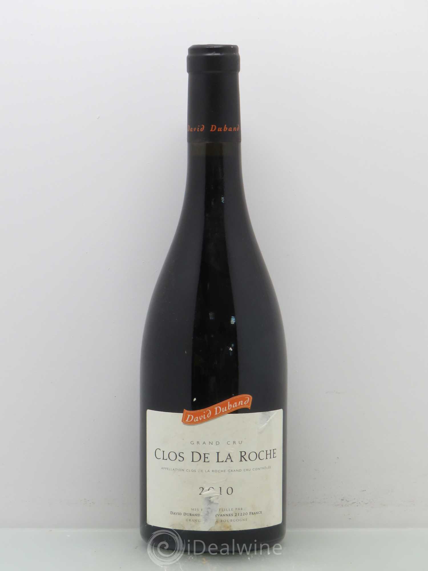 Clos de la Roche Grand Cru David Duband 2010 - Lot de 1 bouteille - 0
