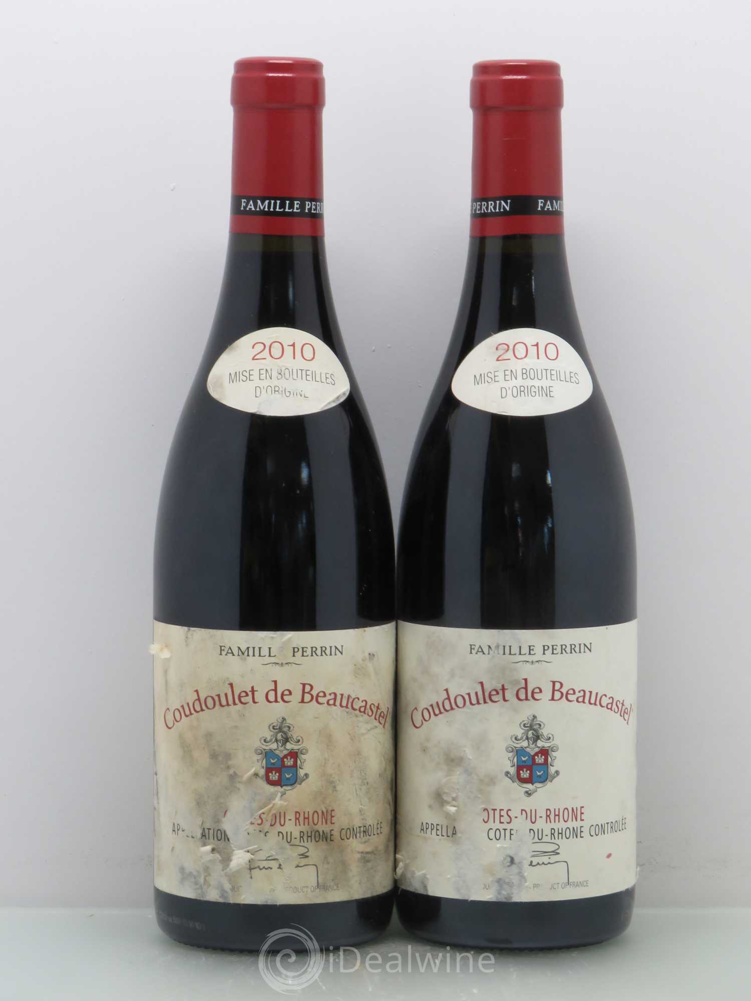 Côtes-du-Rhône Coudoulet de Beaucastel Famille Perrin 2010 - Lot de 2 bouteilles - 0