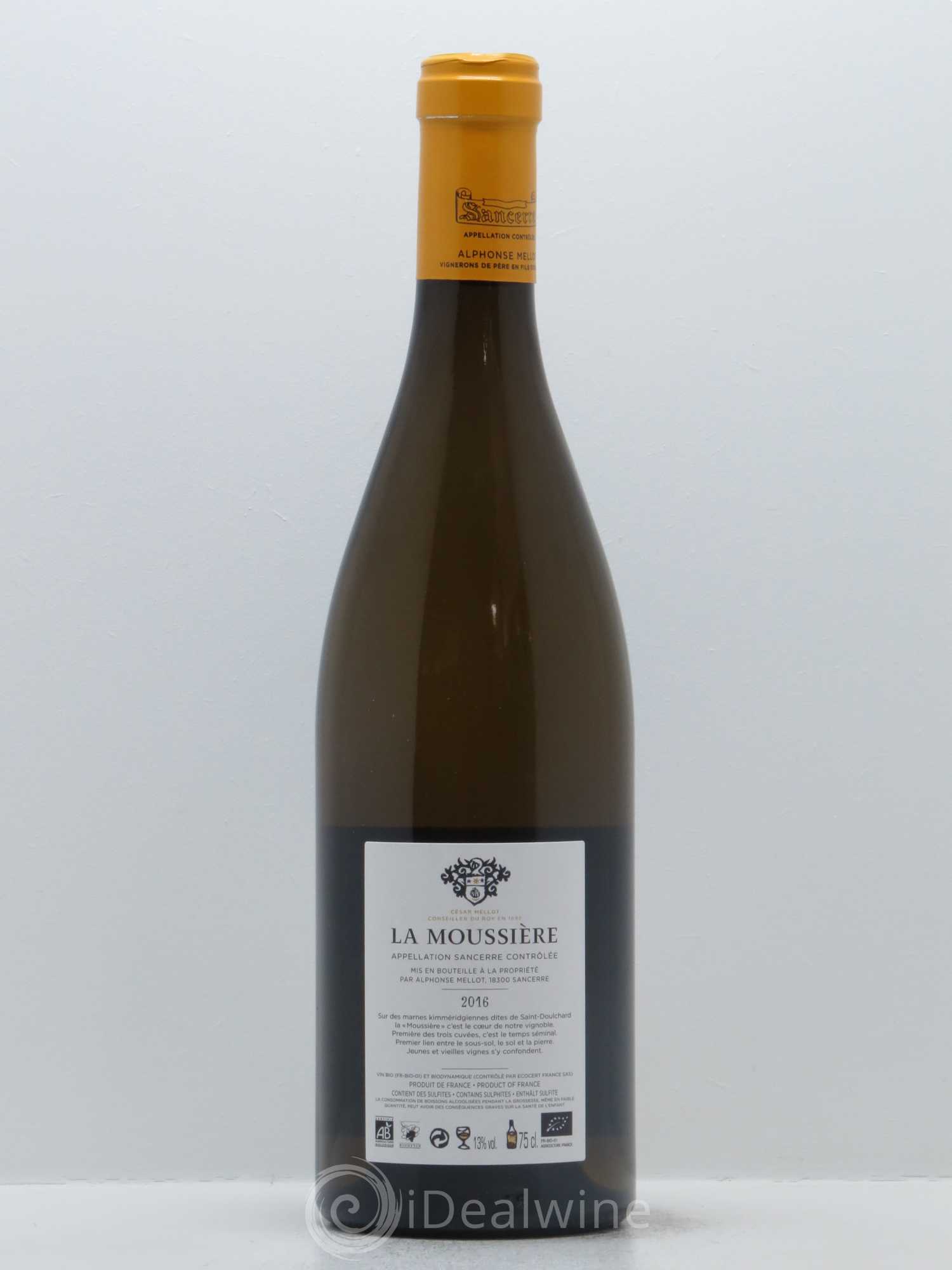 Sancerre La Moussière Alphonse Mellot 2016 - Lot de 1 bouteille - 1