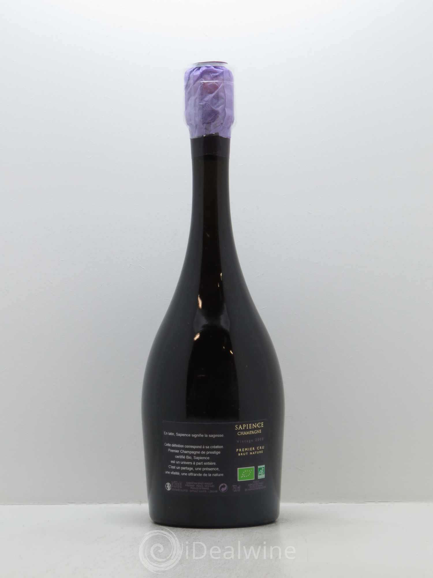 Sapience 1er Cru Brut Nature Marguet 2008 - Lot de 1 bouteille - 1