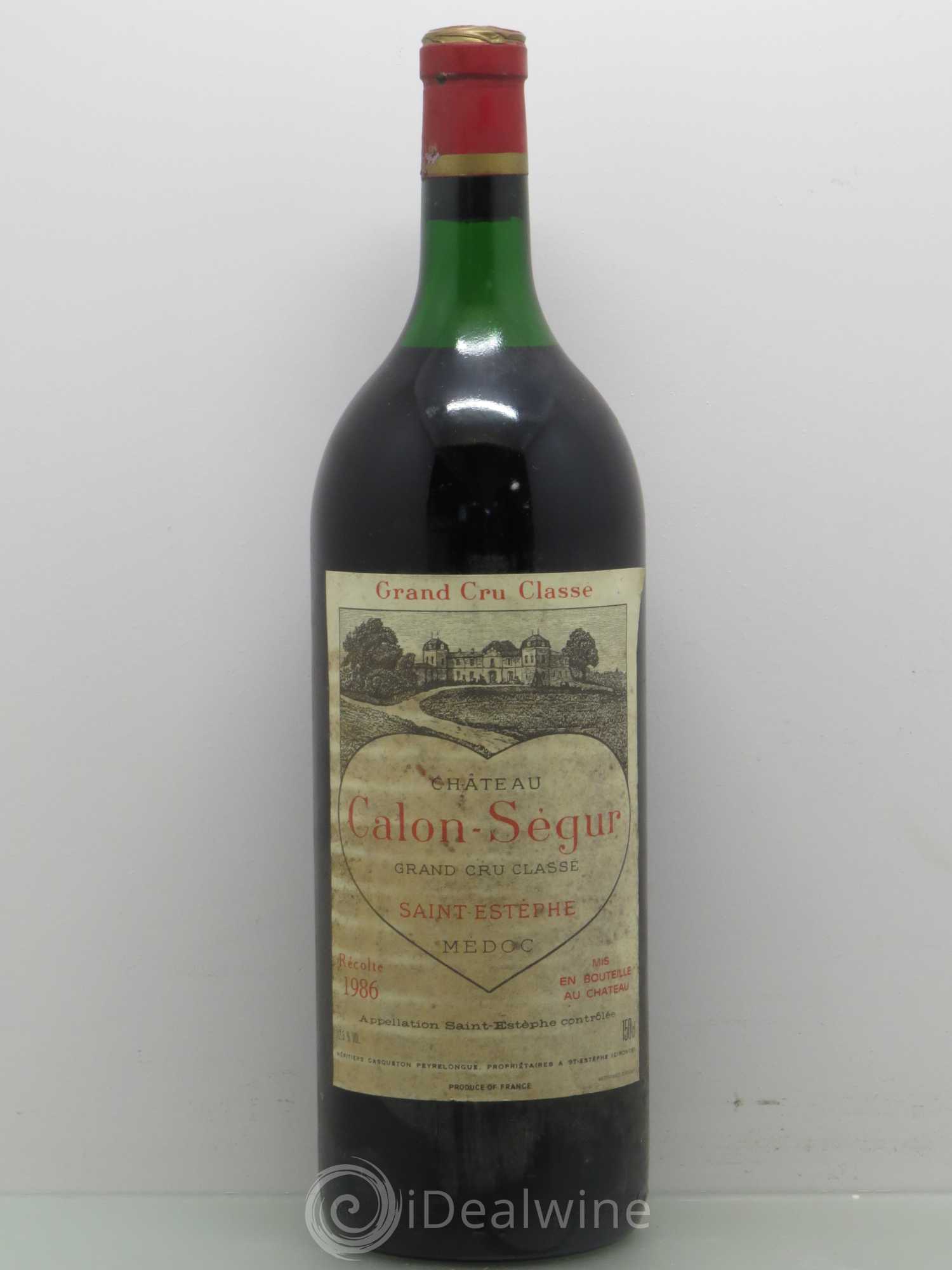 Château Calon Ségur 3ème Grand Cru Classé 1986 - Lot de 1 magnum - 0