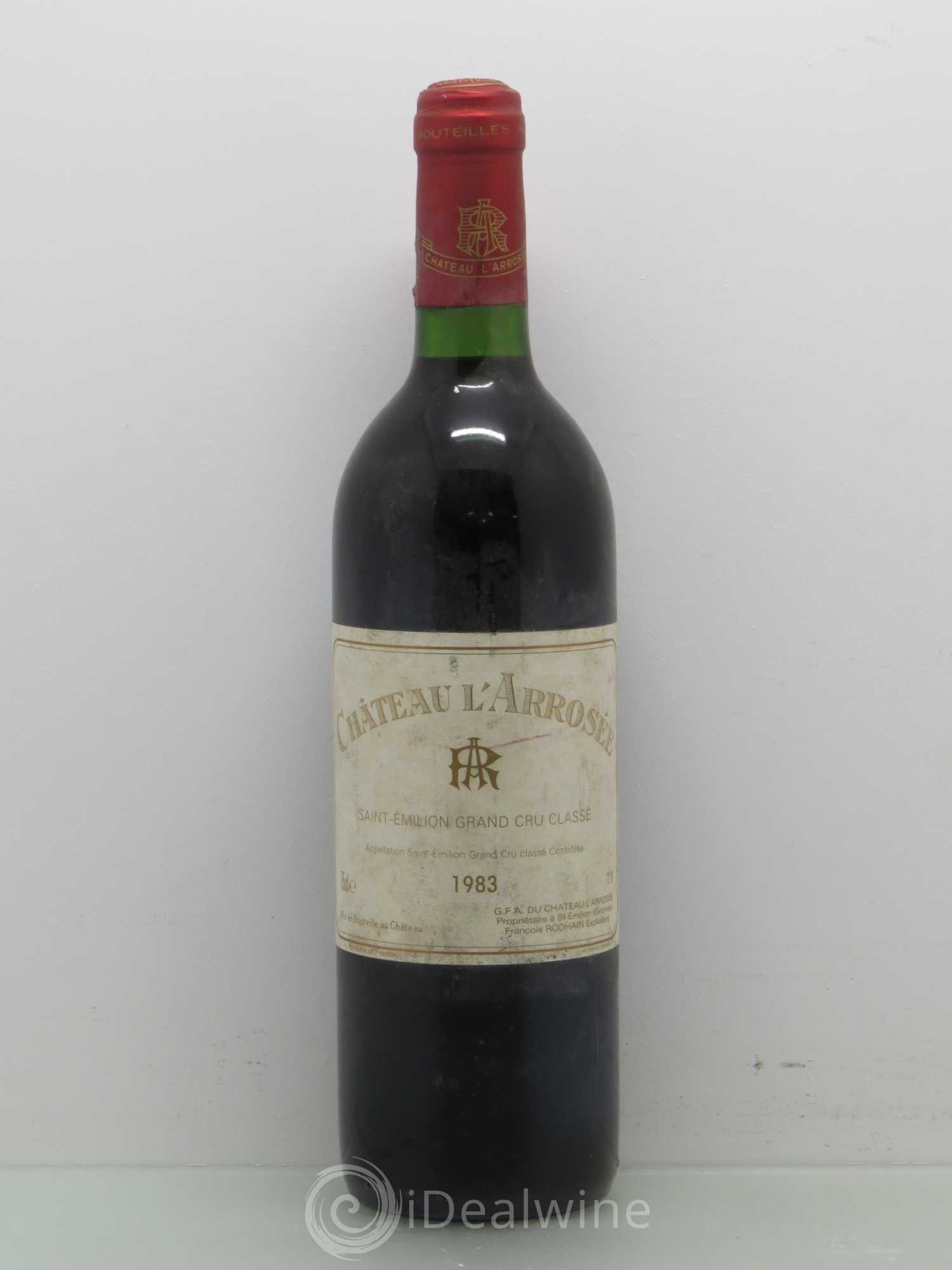 Château l' Arrosée Grand Cru Classé 1983 - Lot de 1 bouteille - 0