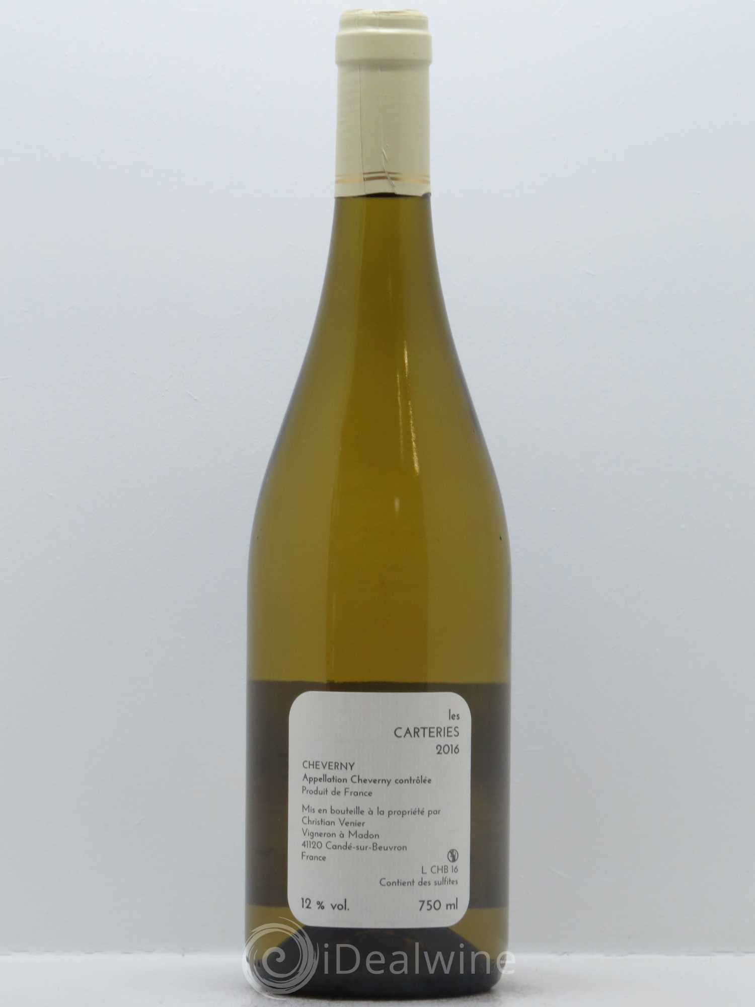 Cheverny Les Carteries Christian Vénier 2016 - Lot de 1 bouteille - 1