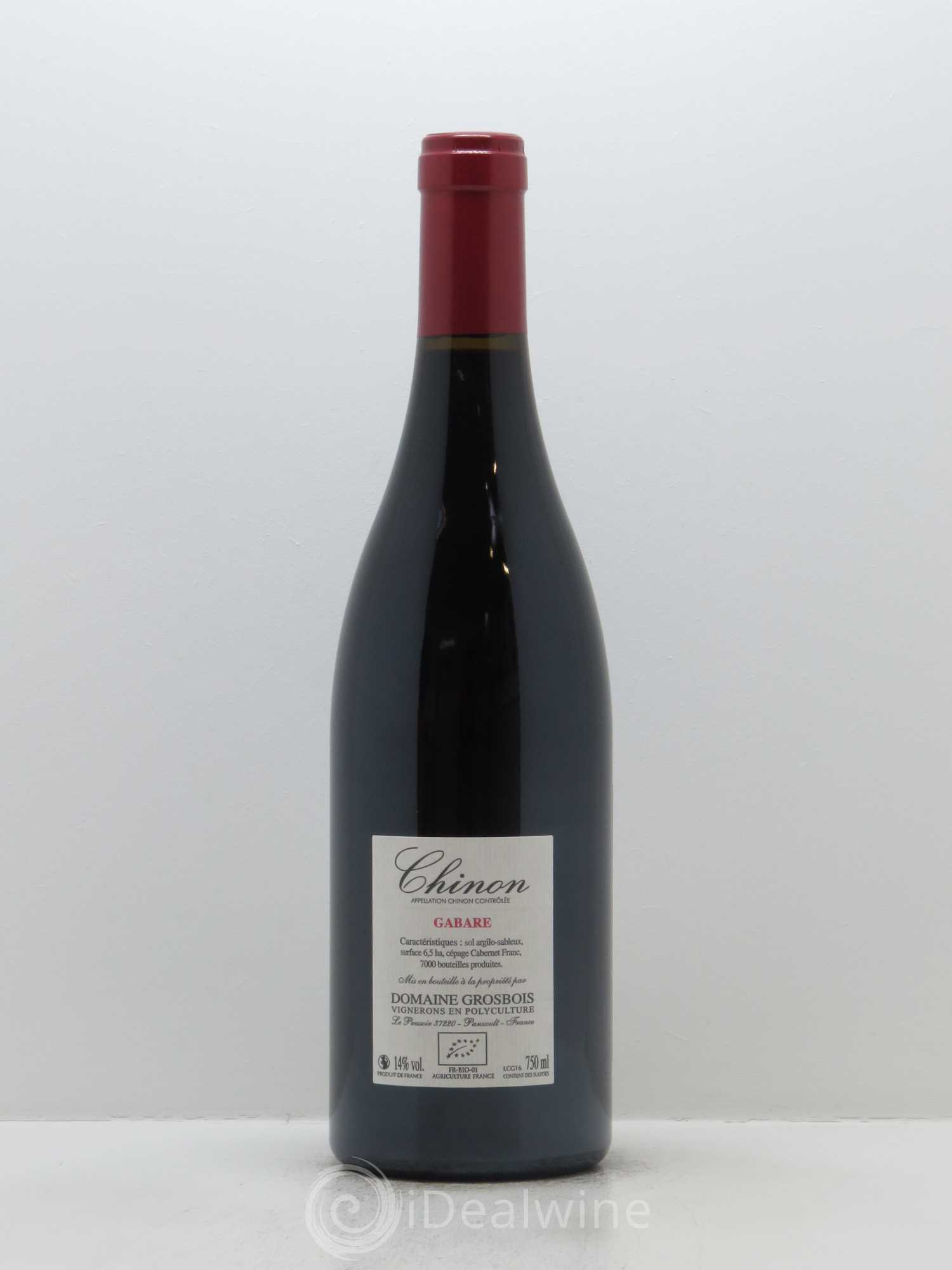 Chinon Gabare Domaine Grosbois 2016 - Lot de 1 bouteille - 1