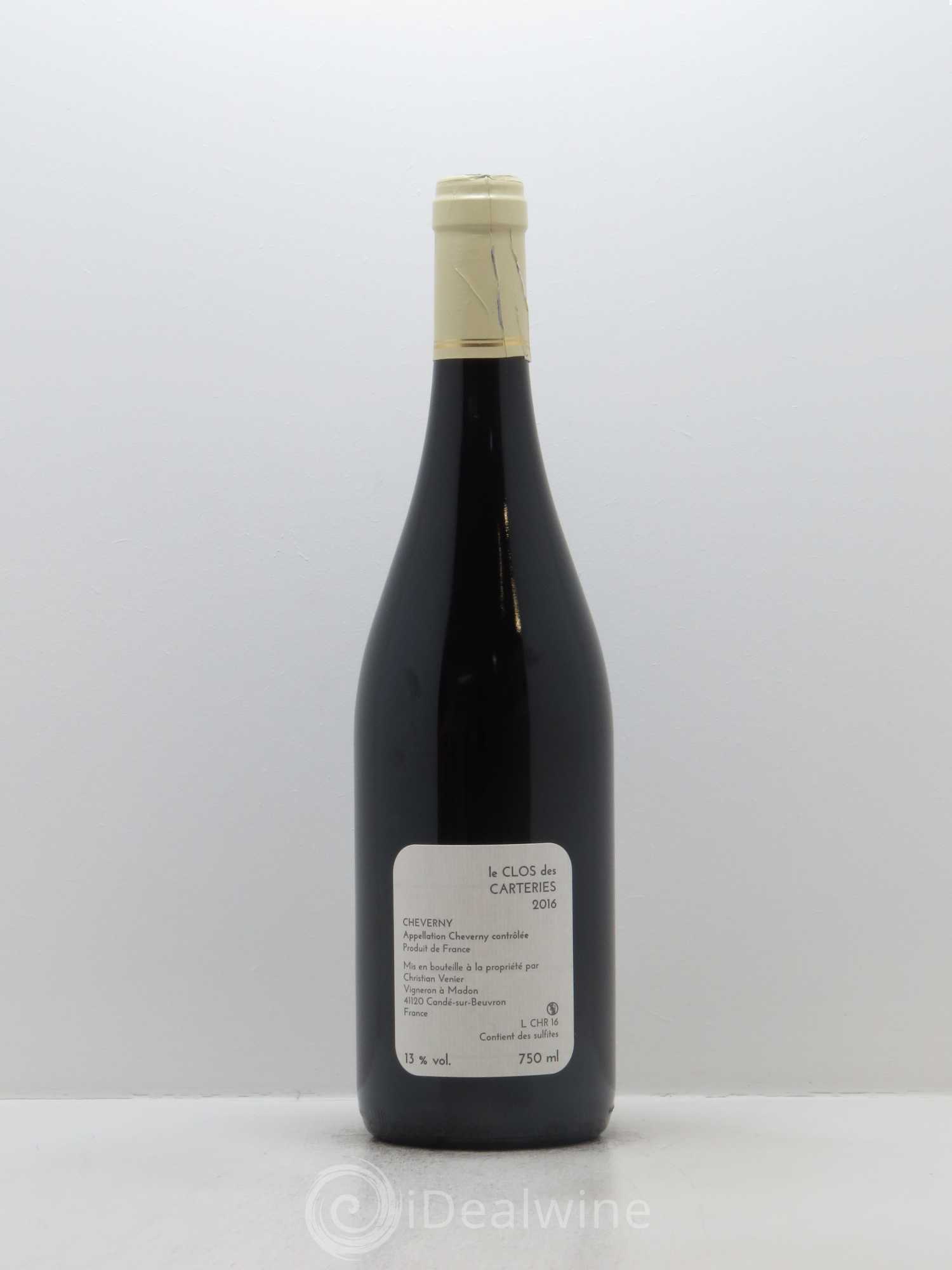 Cheverny Les Clos des Carteries Christian Vénier 2016 - Lot de 1 bouteille - 1