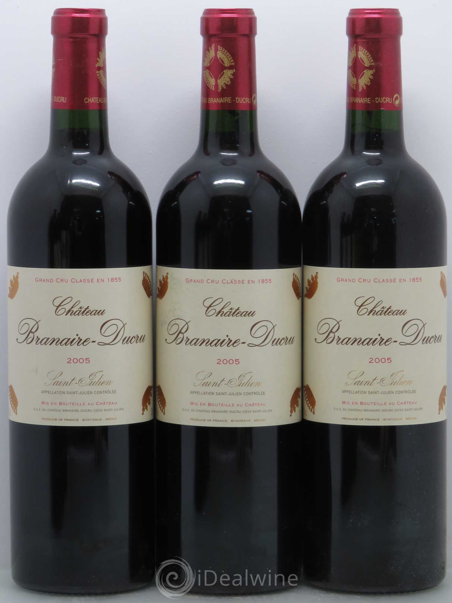 Château Branaire Ducru 4ème Grand Cru Classé 2005 - Lot de 6 bouteilles - 1
