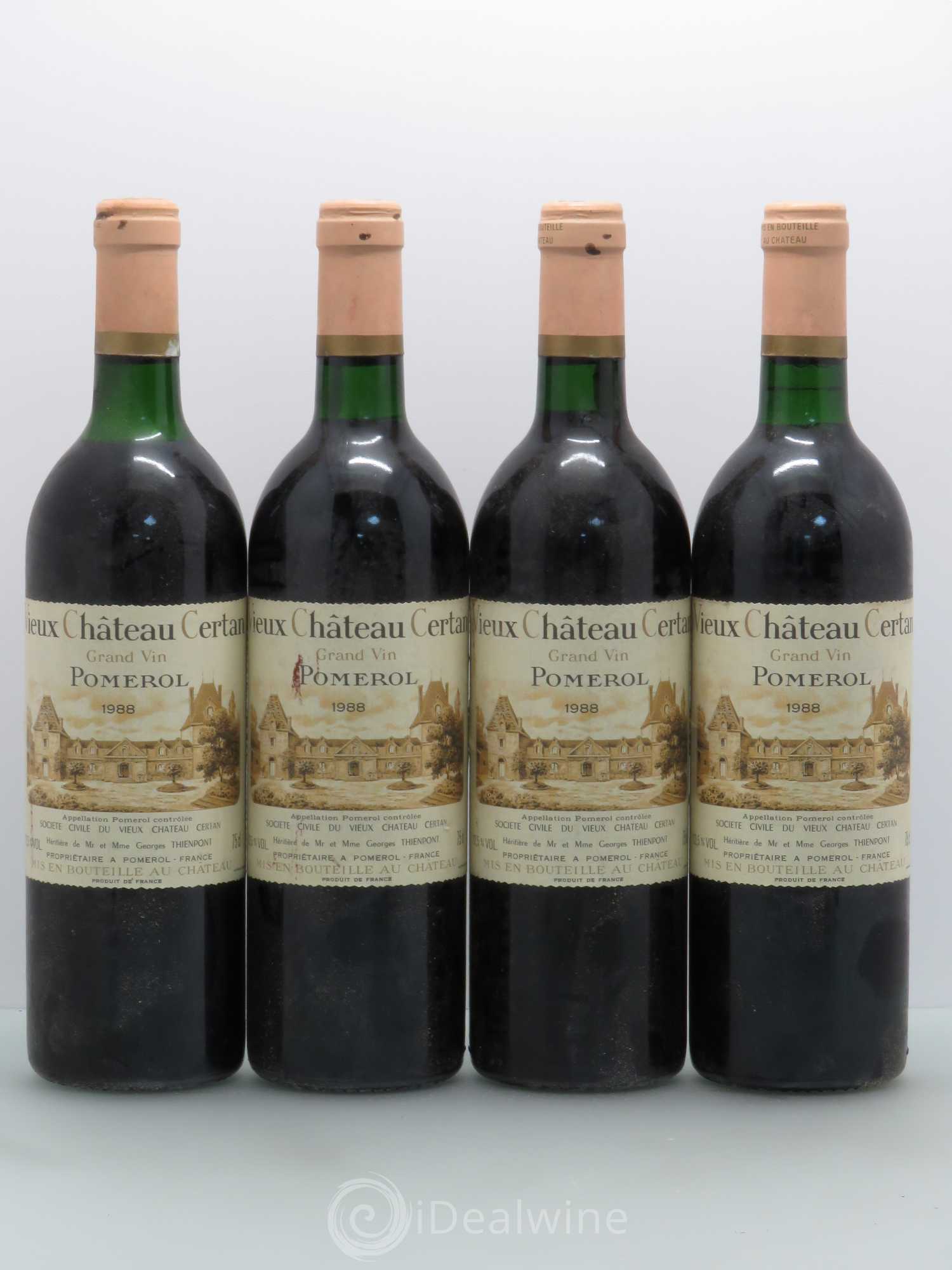 Vieux Château Certan 1988 - Lot de 4 bouteilles - 0