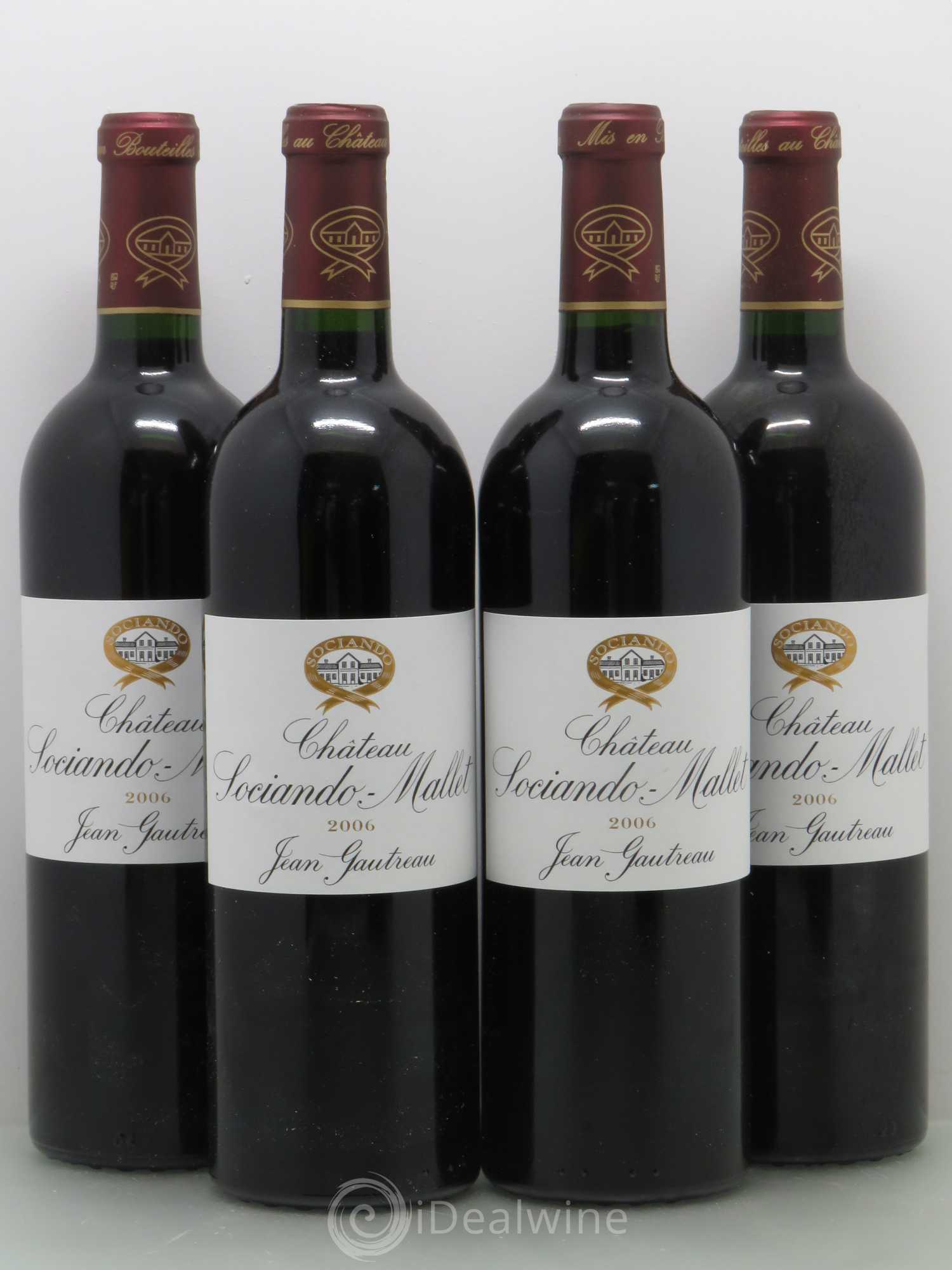 Château Sociando Mallet 2006 - Lot de 4 bouteilles - 0