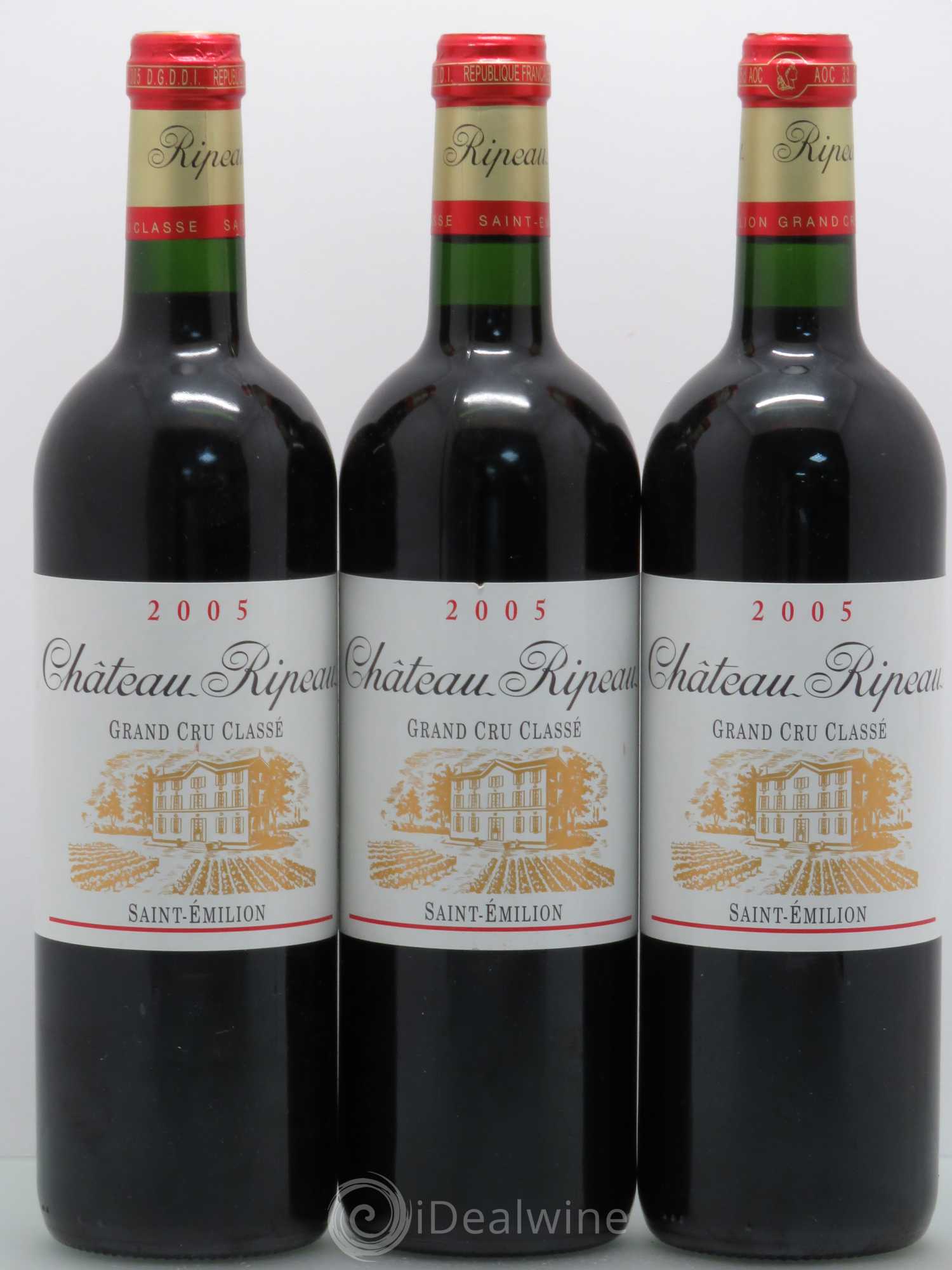 Château Ripeau Grand Cru Classé 2005 - Lot de 3 bouteilles - 0