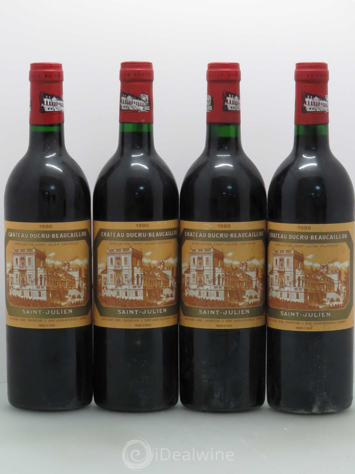 Château Ducru Beaucaillou 2ème Grand Cru Classé 1986 - Lot de 4 bouteilles - 0