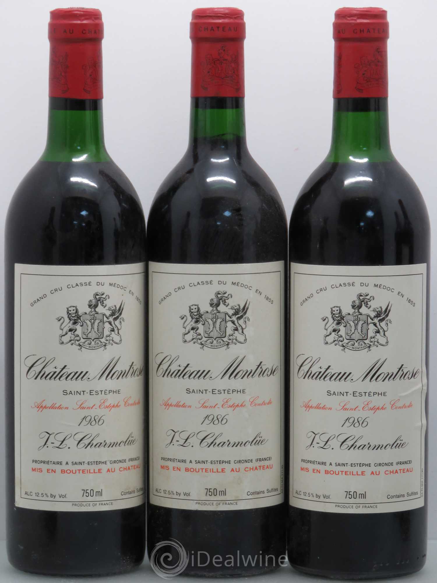 Château Montrose 2ème Grand Cru Classé 1986 - Lot de 6 bouteilles - 1
