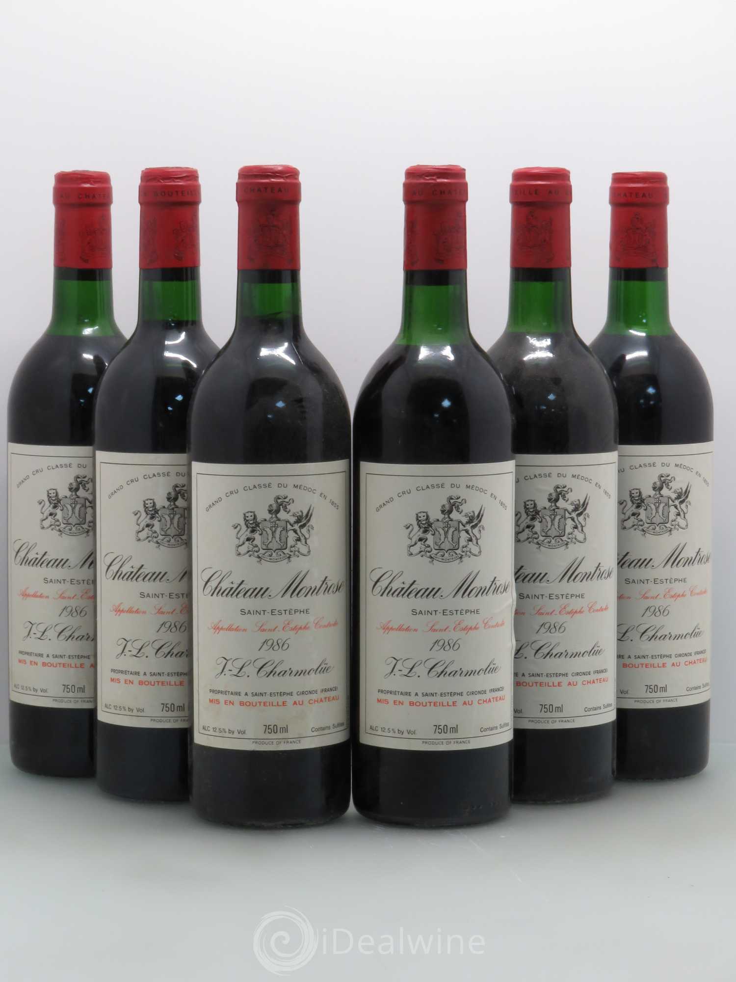 Château Montrose 2ème Grand Cru Classé 1986 - Lot de 6 bouteilles - 0