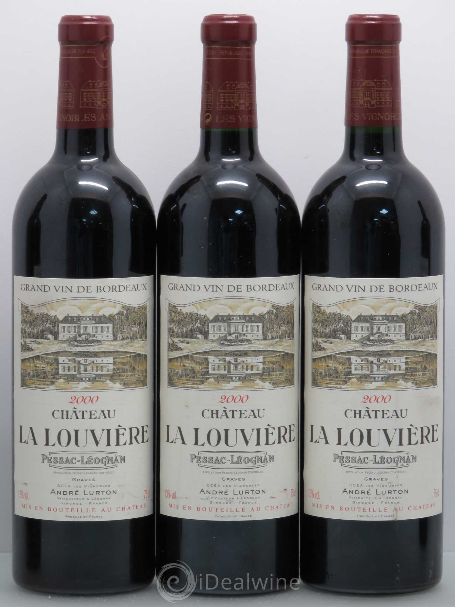 Château la Louvière 2000 - Lot de 5 bouteilles - 1