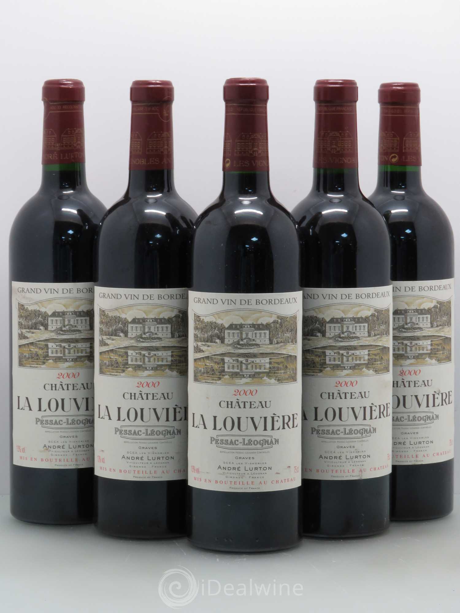 Château la Louvière 2000 - Lot de 5 bouteilles - 0