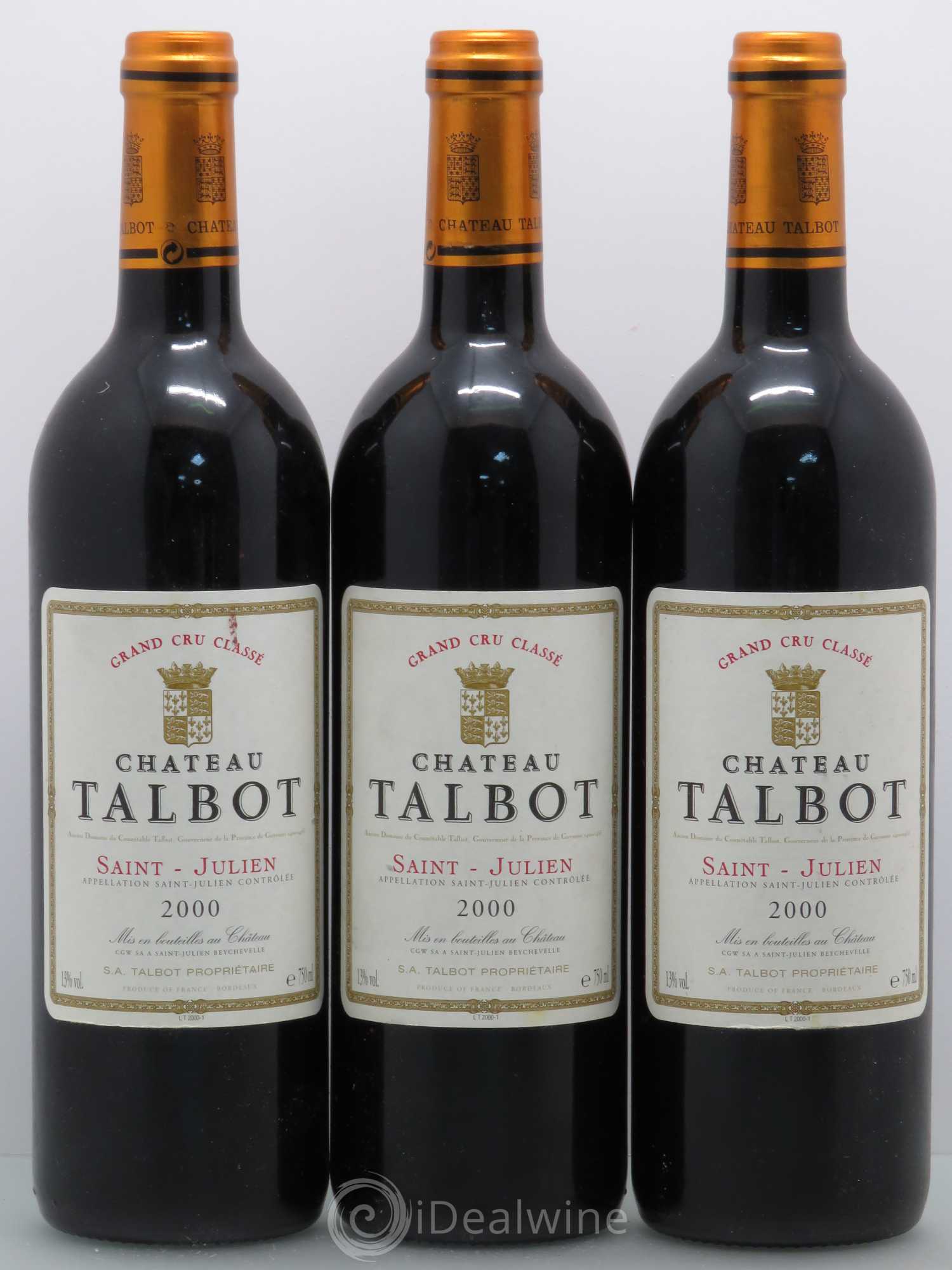 Château Talbot 4ème Grand Cru Classé 2000 - Lot de 6 bouteilles - 2