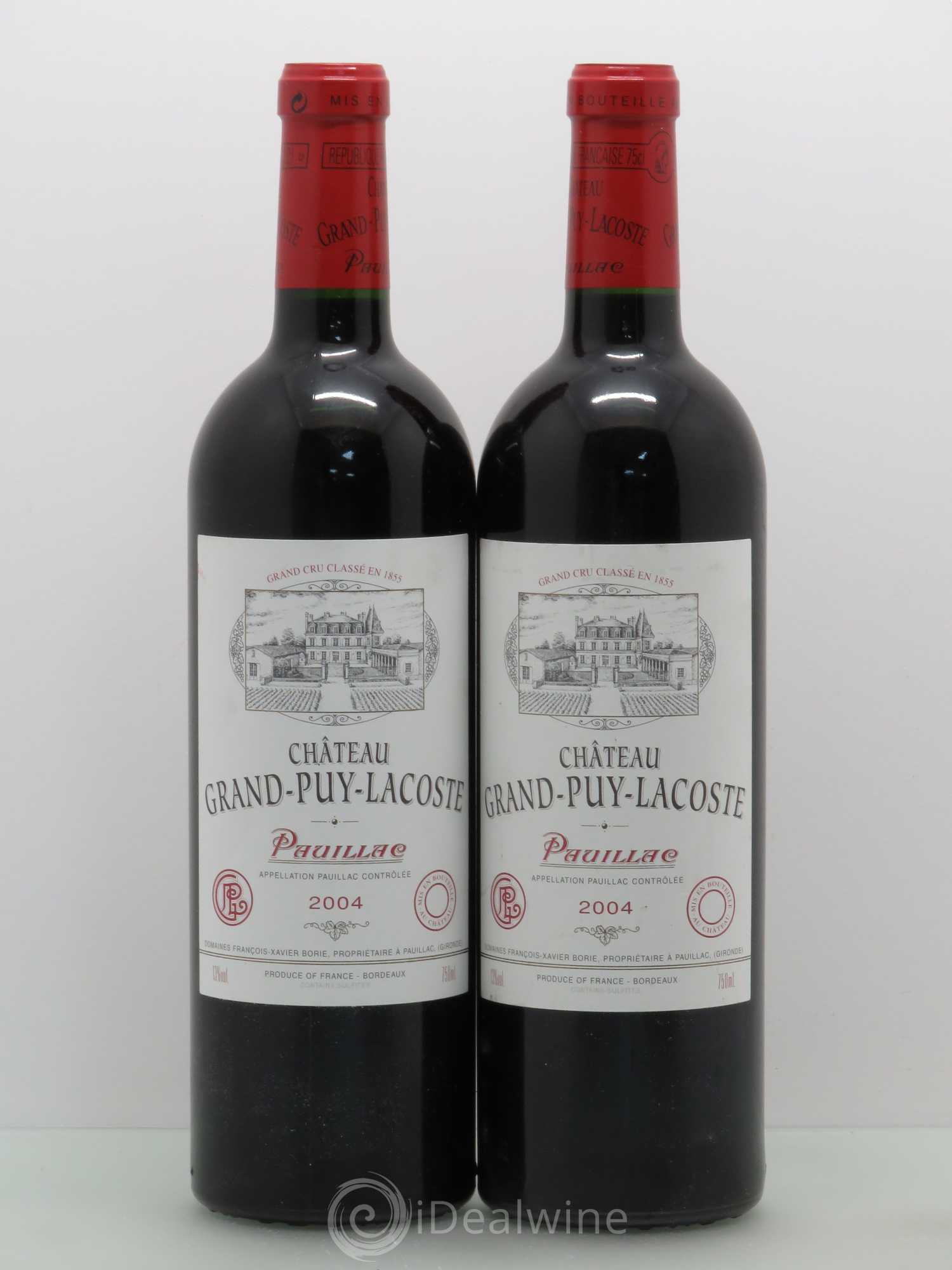 Château Grand Puy Lacoste 5ème Grand Cru Classé 2004 - Lot de 2 bouteilles - 0