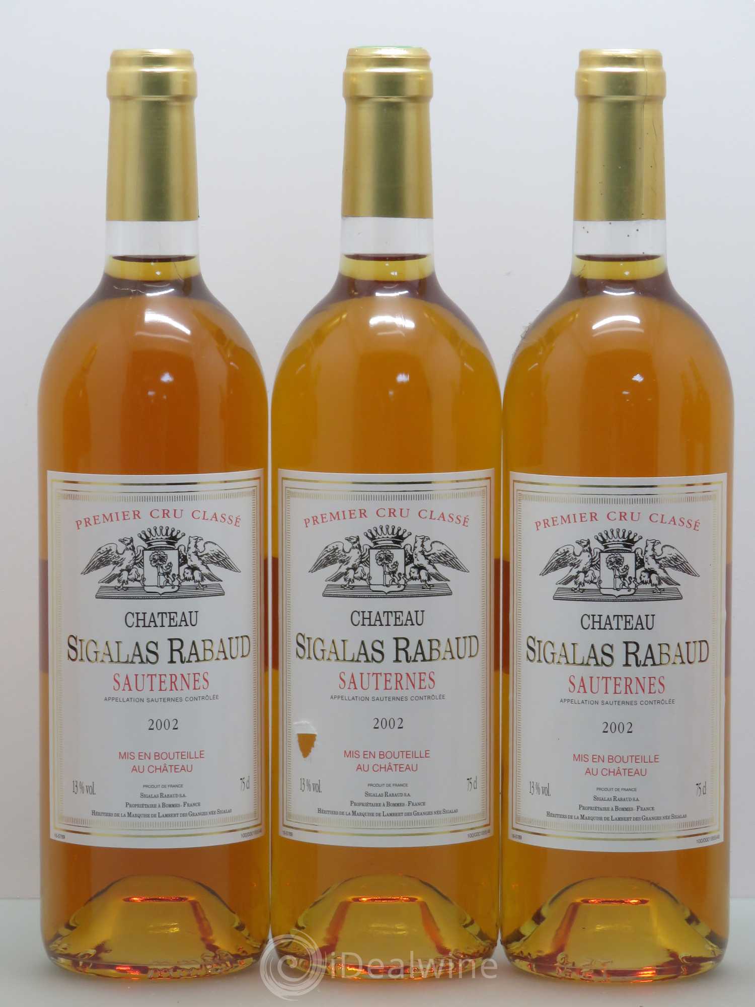 Château Sigalas Rabaud 1er Grand Cru Classé 2002 - Lotto di 6 bottiglie - 1