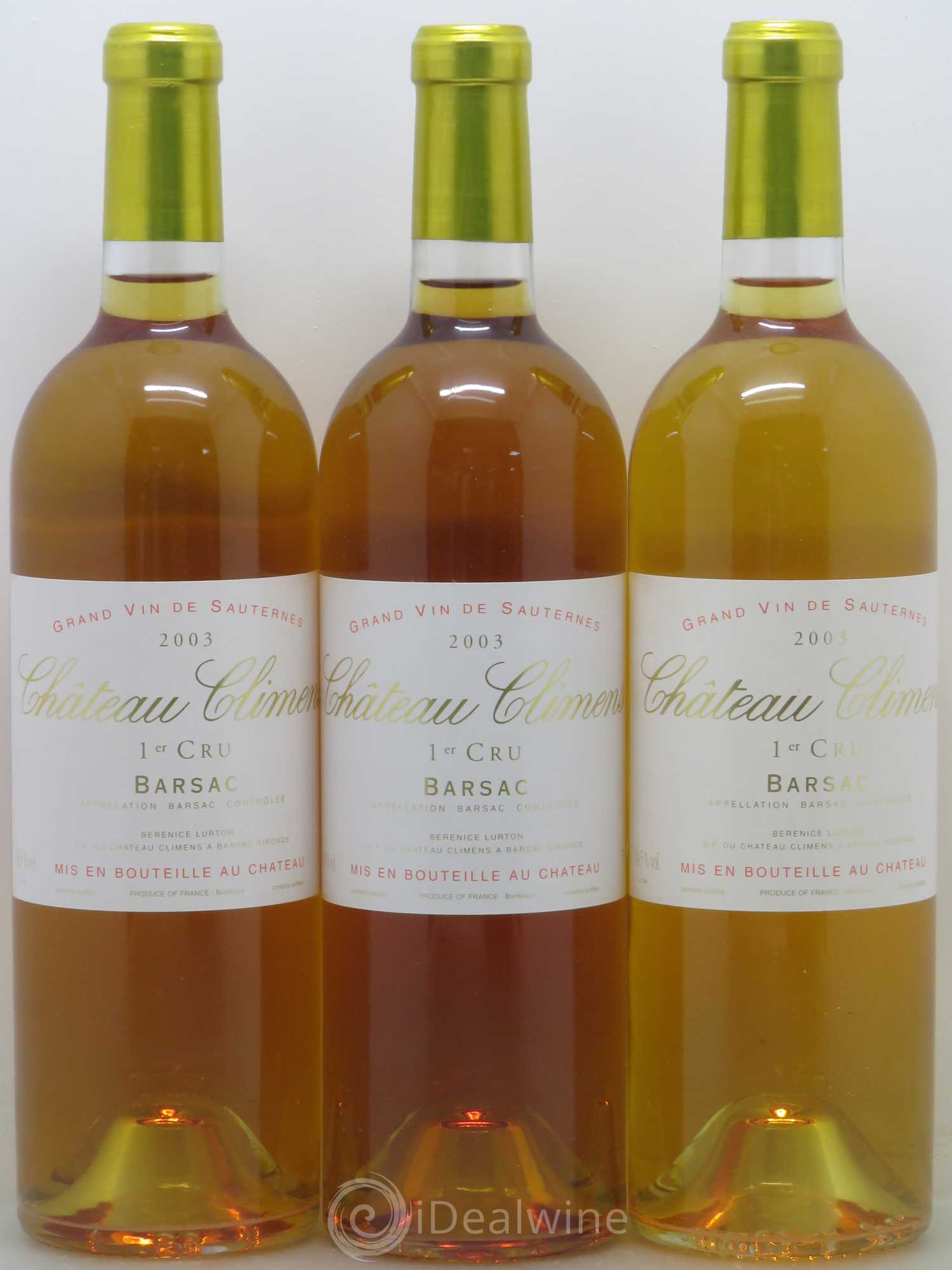 Château Climens 1er Grand Cru Classé 2003 - Lotto di 12 bottiglie - 1
