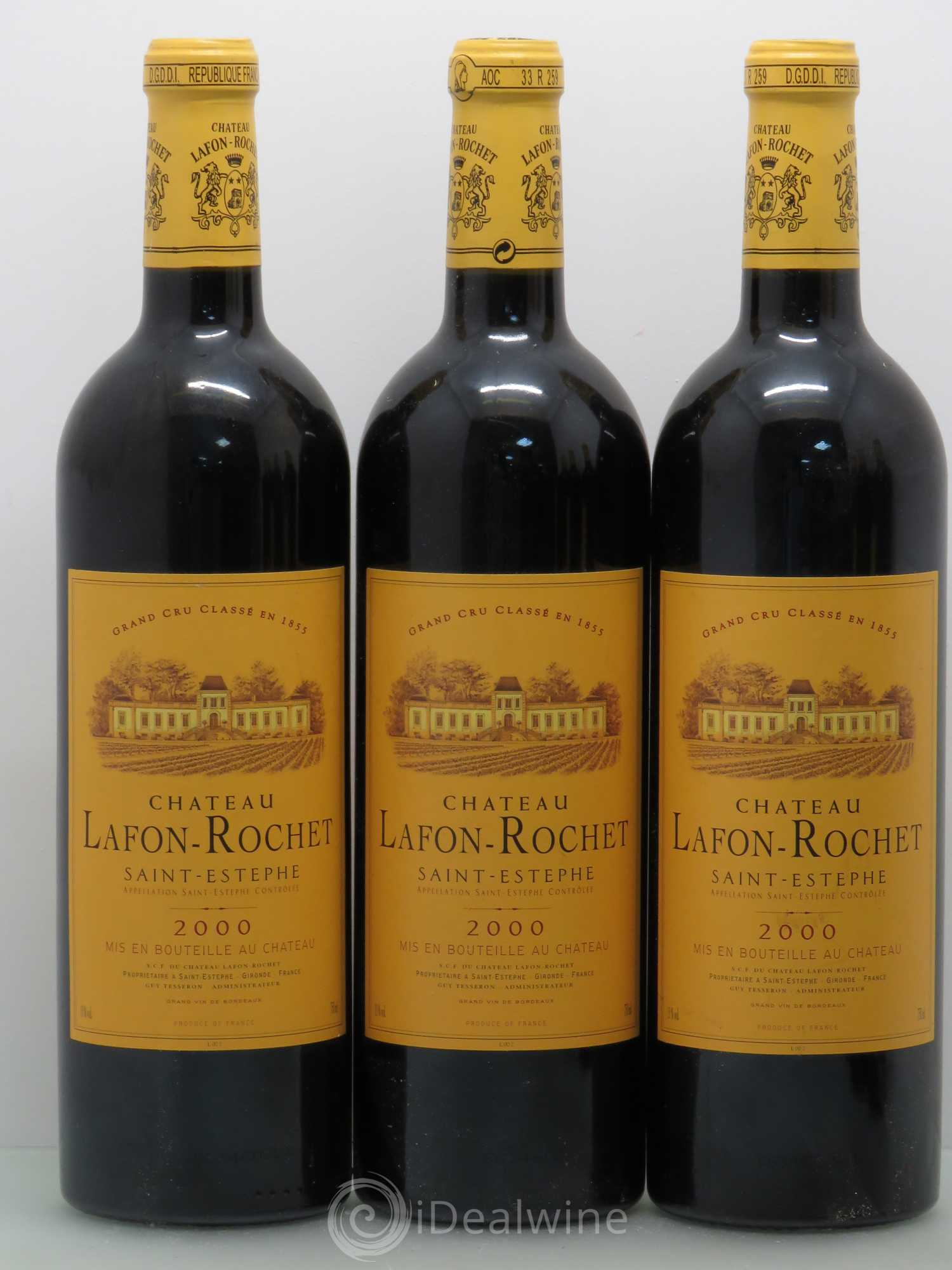 Château Lafon Rochet 4ème Grand Cru Classé 2000 - Lot de 6 bouteilles - 1